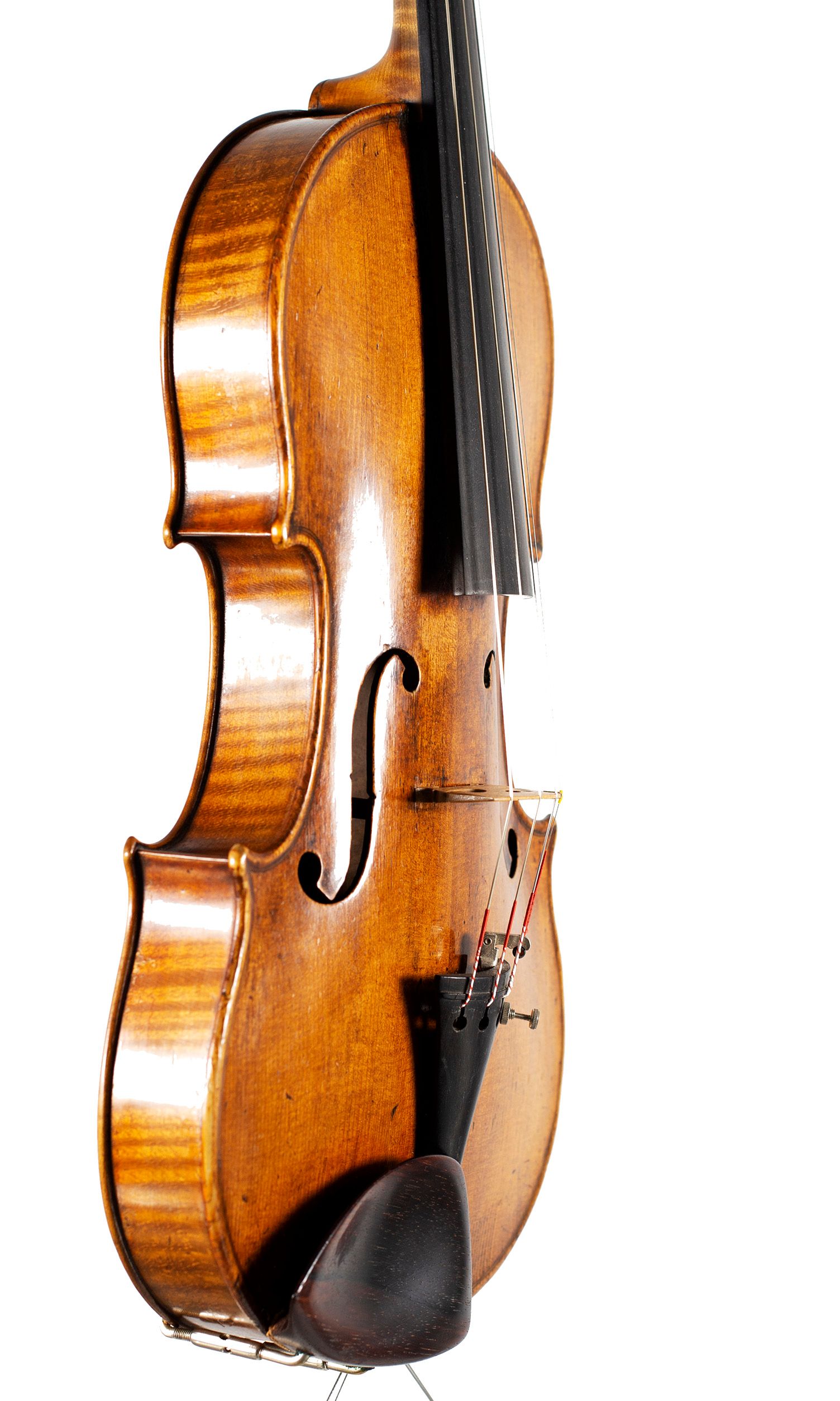 Violin, Circle of Joseph Bassot, Paris, circa 1800 — angled view, 60°