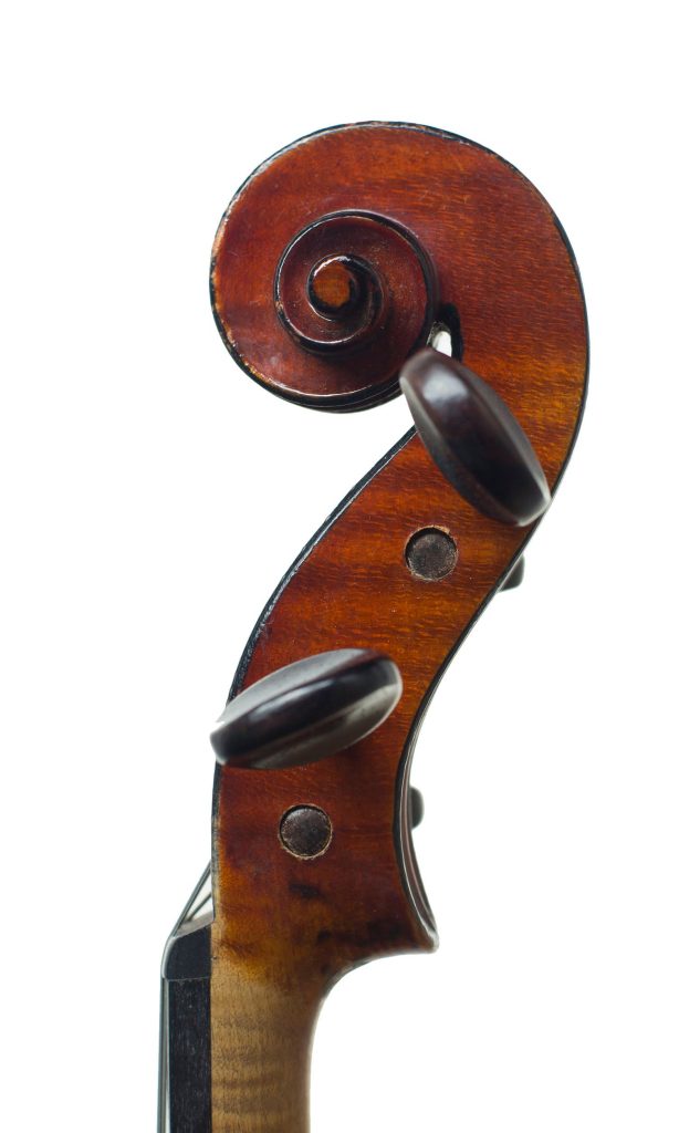 Violin by Marc Laberte, Mirecourt, first half of the 20th century — scroll