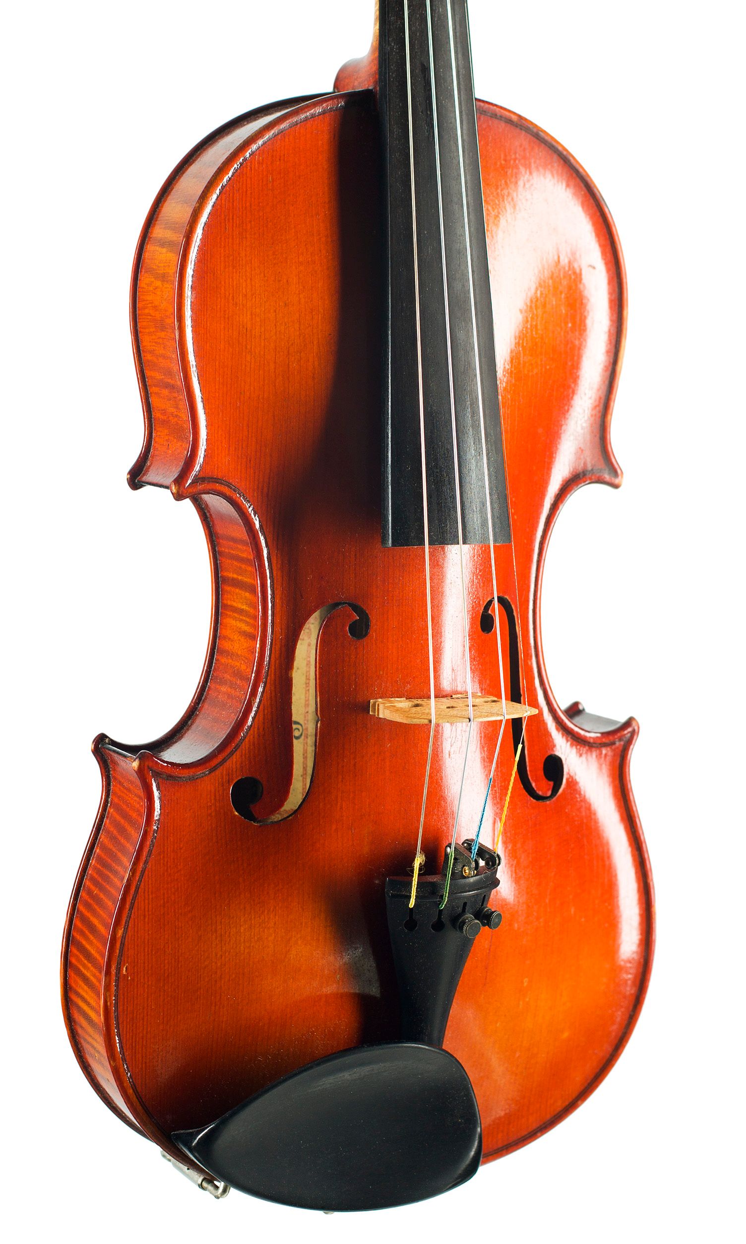 Violin by Marc Laberte, Mirecourt, first half of the 20th century — angled view, 30°