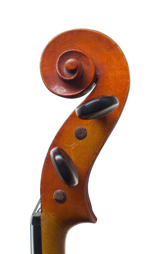 Violin, Workshop of Jerome Thibouville-Lamy, circa 1900 — scroll