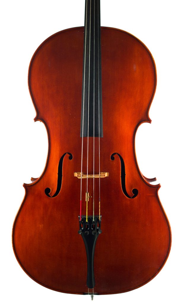 Cello by Lawrence Cocker, Derby, 1961 — front