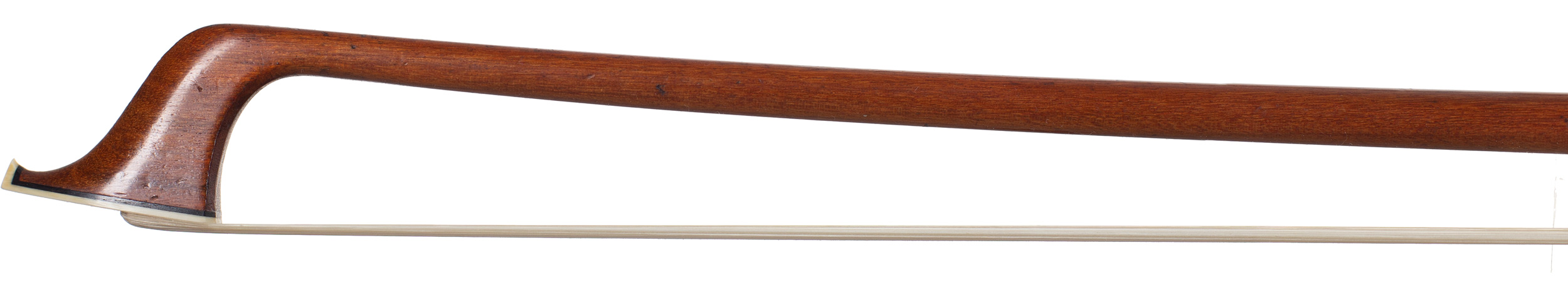 A silver-mounted cello bow by Eugene Cuniot, France, 1915 — head