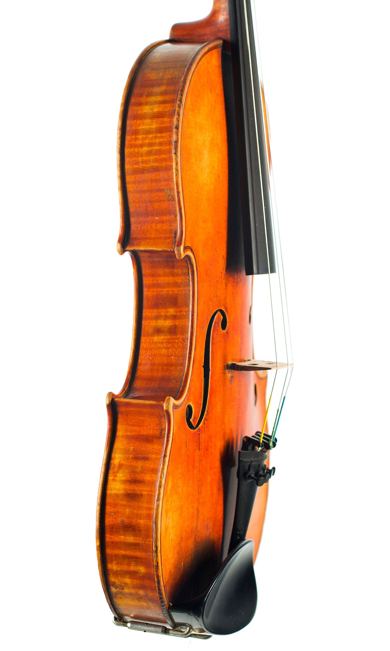 Violin by Honore Derazey, Mirecourt, second half of the 19th Century — angled view, 70°