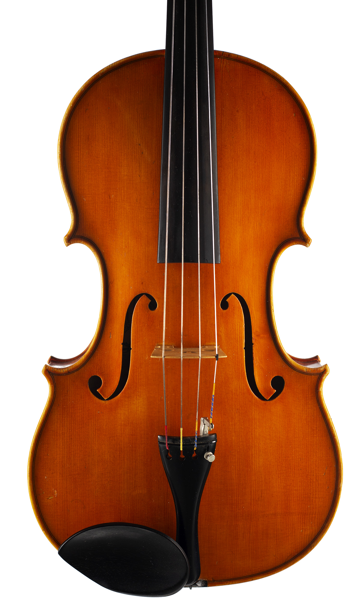 A viola by Giovanni Battista Morassi, Cremona, 1974 — angled view, 10°