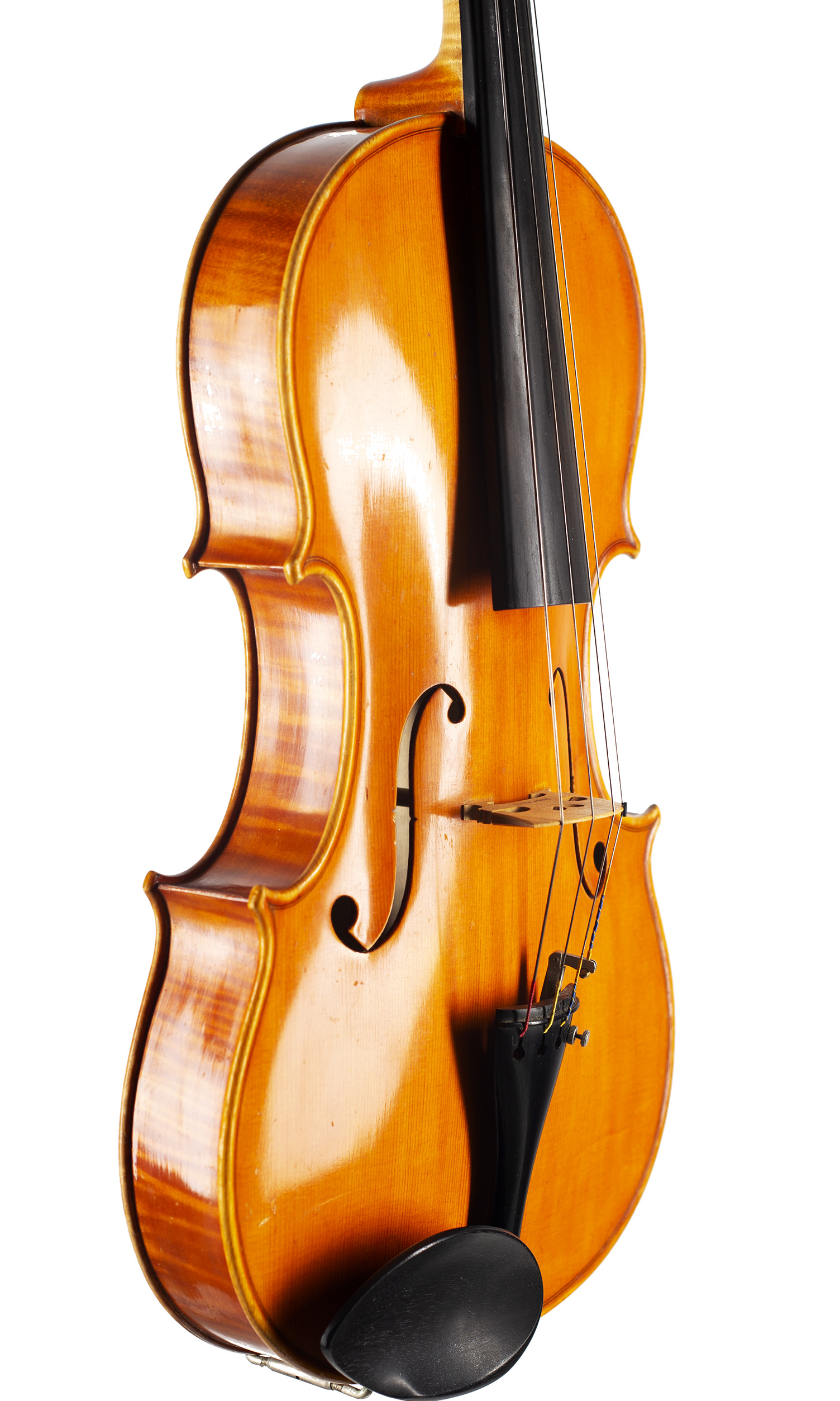 A viola by Giovanni Battista Morassi, Cremona, 1974 — angled view, 60°