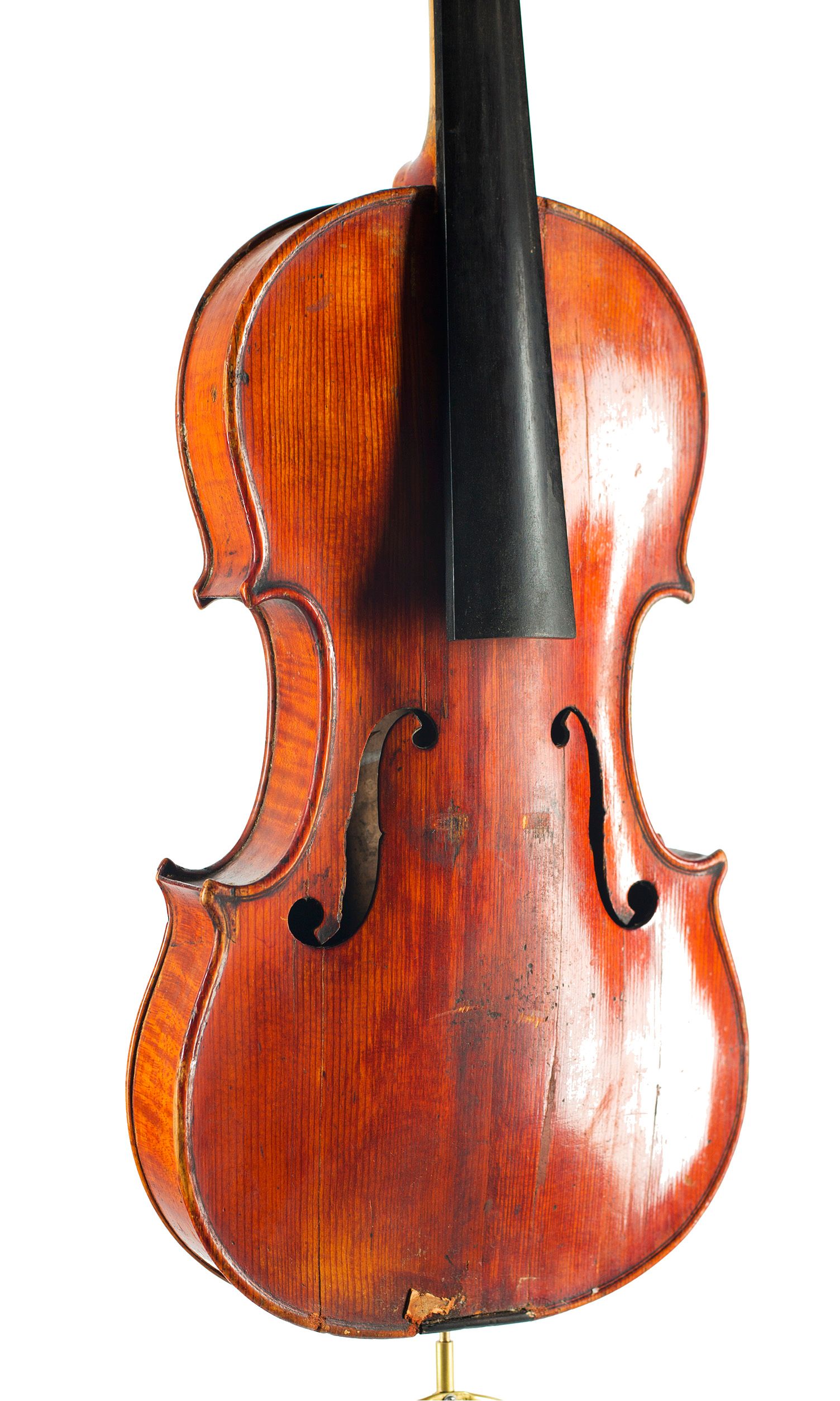 Violin by Samuel Gilkes, London, circa 1800 — angled view, 30°
