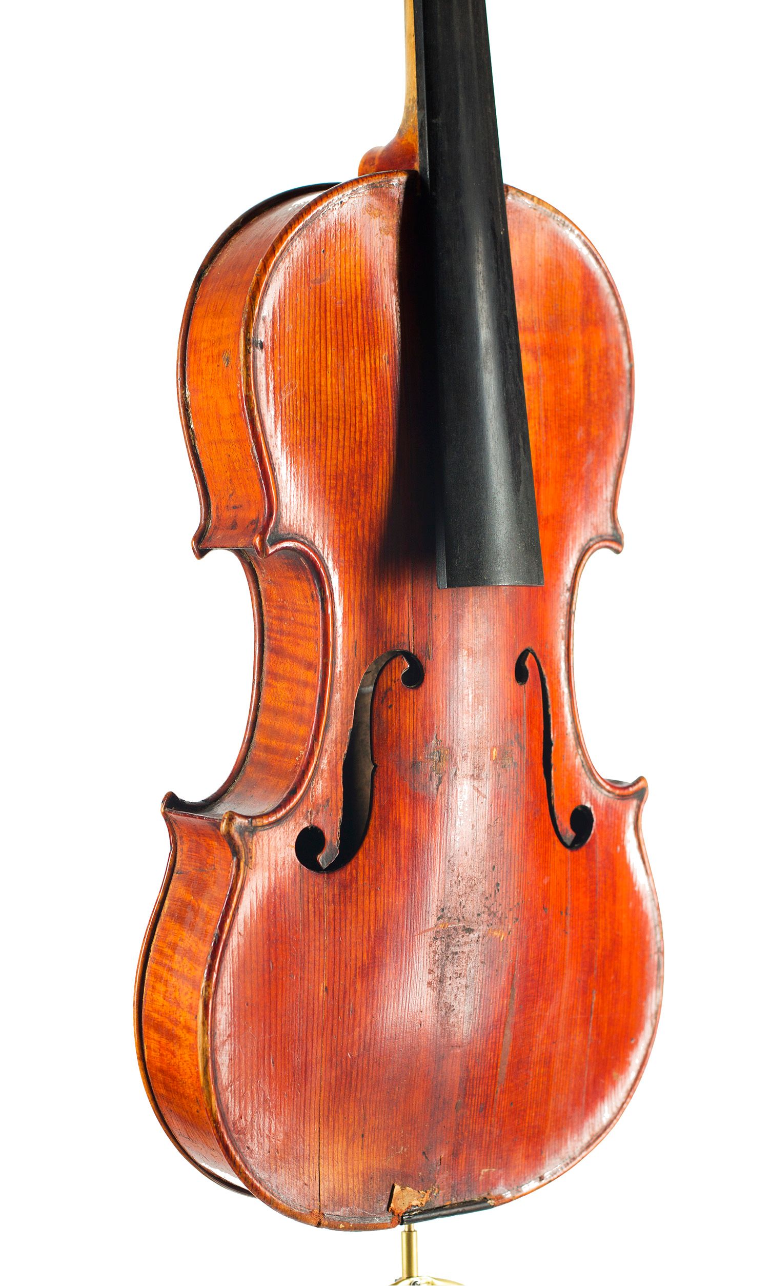 Violin by Samuel Gilkes, London, circa 1800 — angled view, 40°