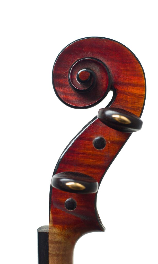 Violin, Workshop of Laberte, Mirecourt, early 20th Century — scroll