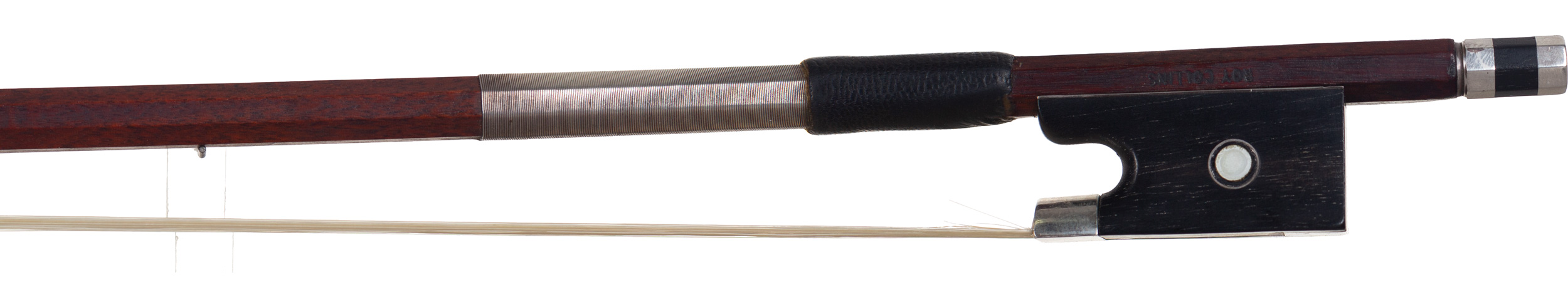 A silver-mounted violin bow by Roy Collins, England — frog