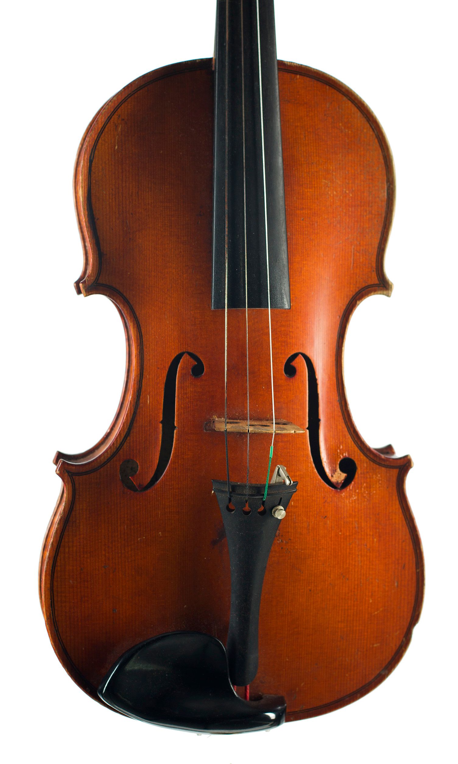 Violin by Ch. J. B. Colin, Mirecourt, 1892 — angled view, 10°