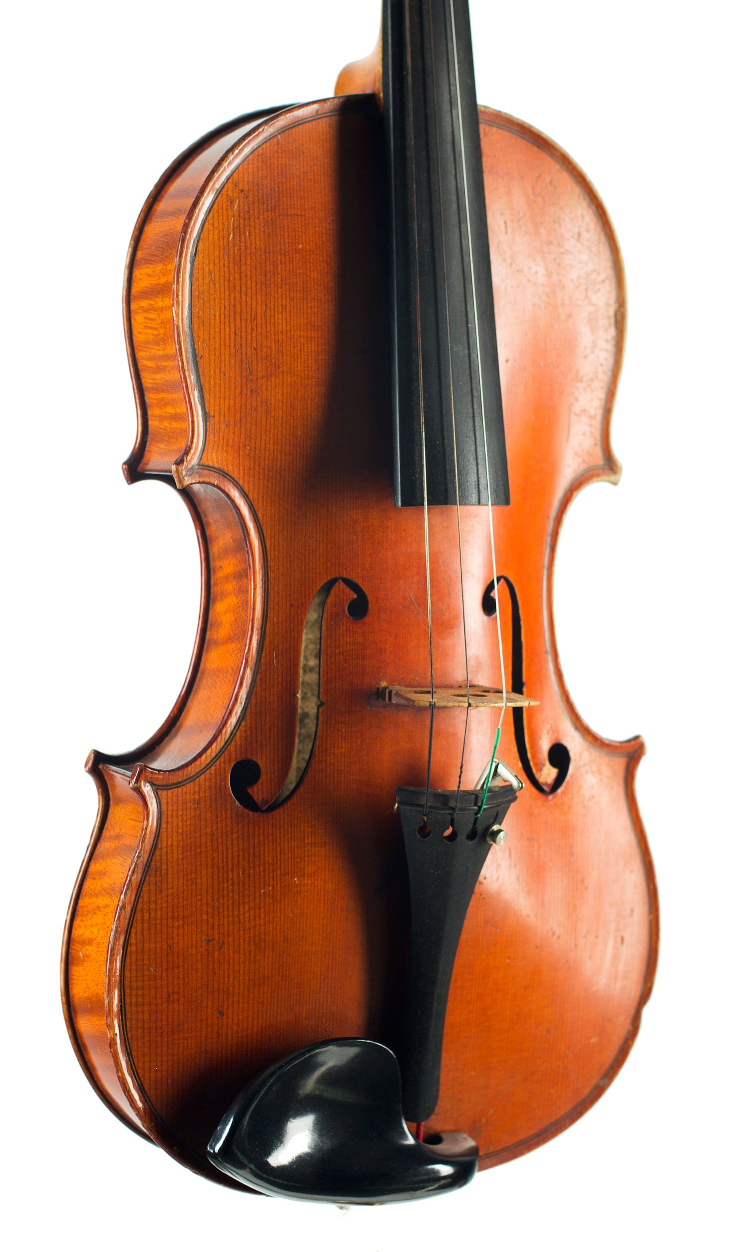 Violin by Ch. J. B. Colin, Mirecourt, 1892 — angled view, 30°