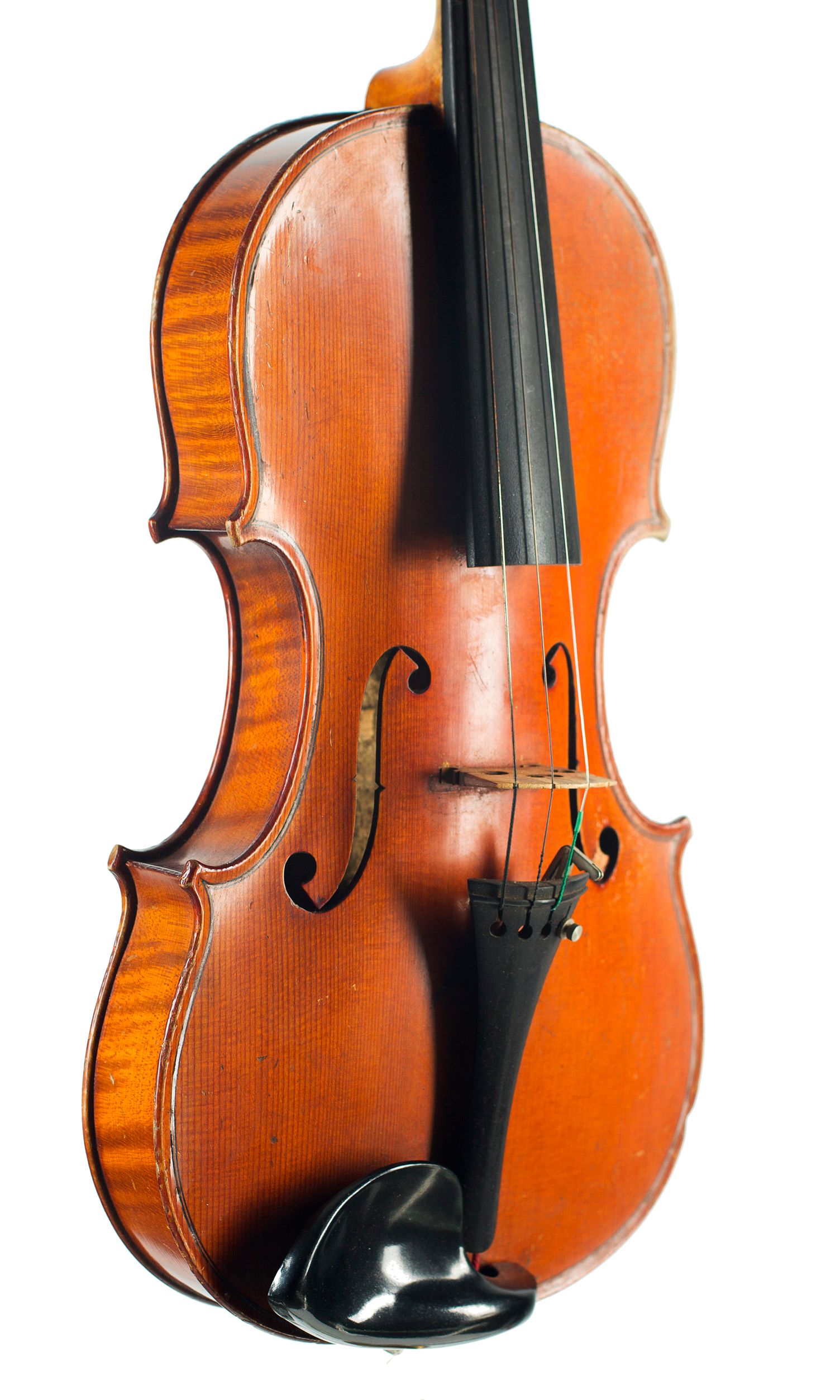 Violin by Ch. J. B. Colin, Mirecourt, 1892 — angled view, 40°