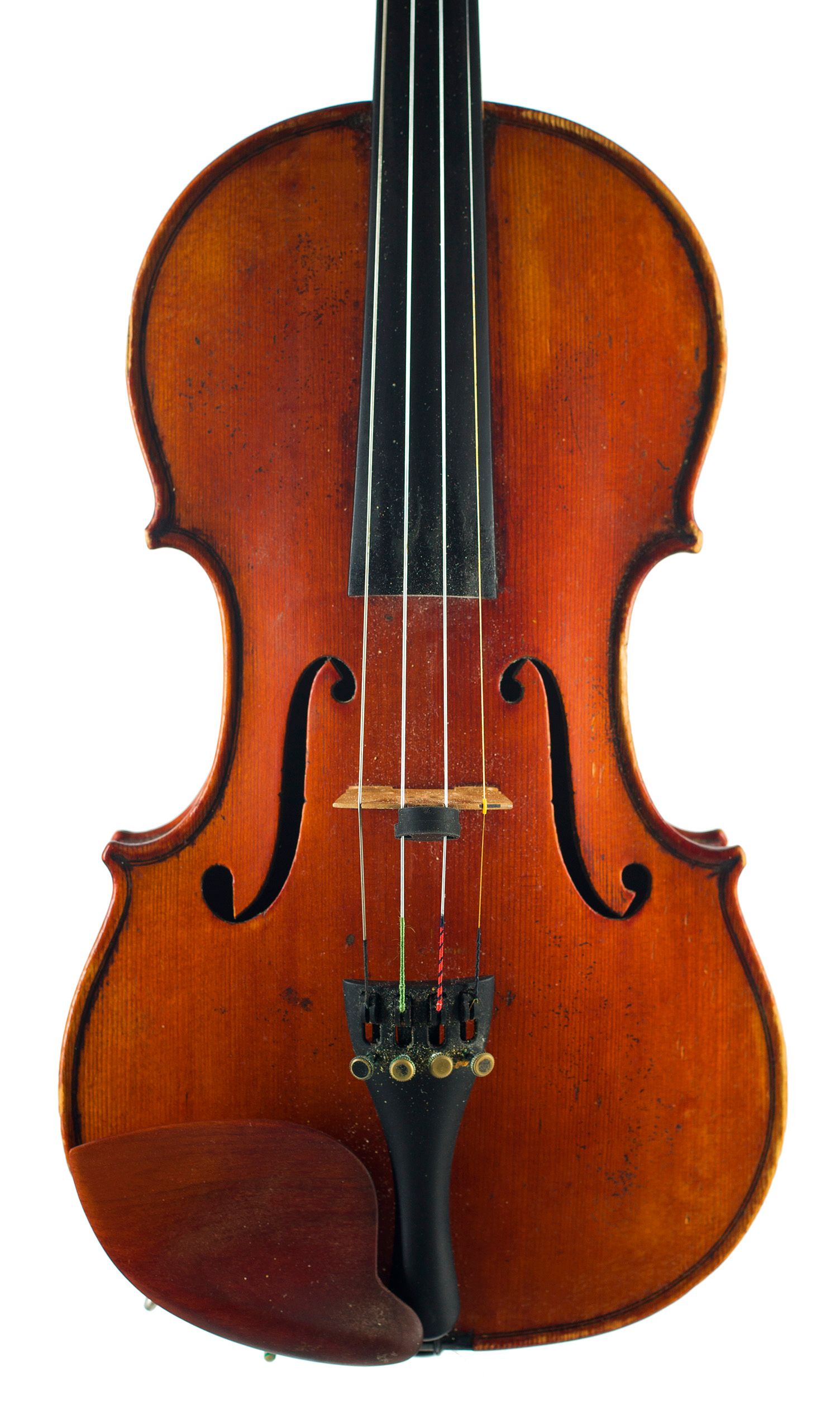Violin by Leon Victor Mougenot, Mirecourt, circa 1890 — front