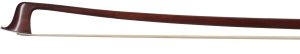 A nickel-mounted violin bow by L. Morizot freres, France, 1955 — head and frog