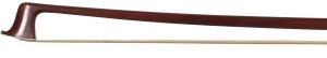 A nickel-mounted violin bow by Otto Dürrschmidt, Germany — head and frog