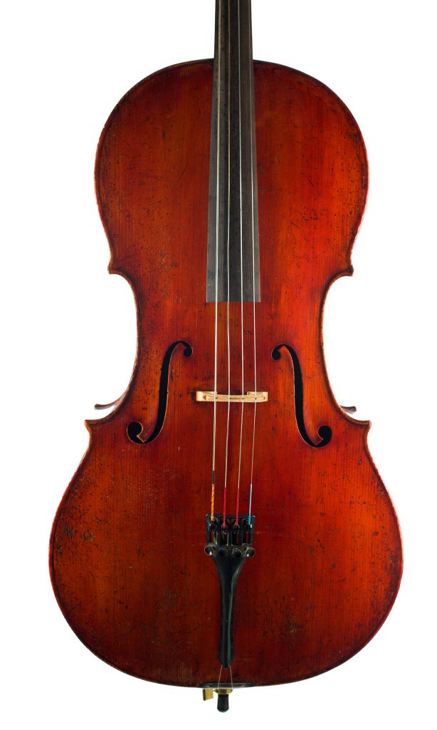 Cello by Louis Noebe, Homburg, 1882 — front