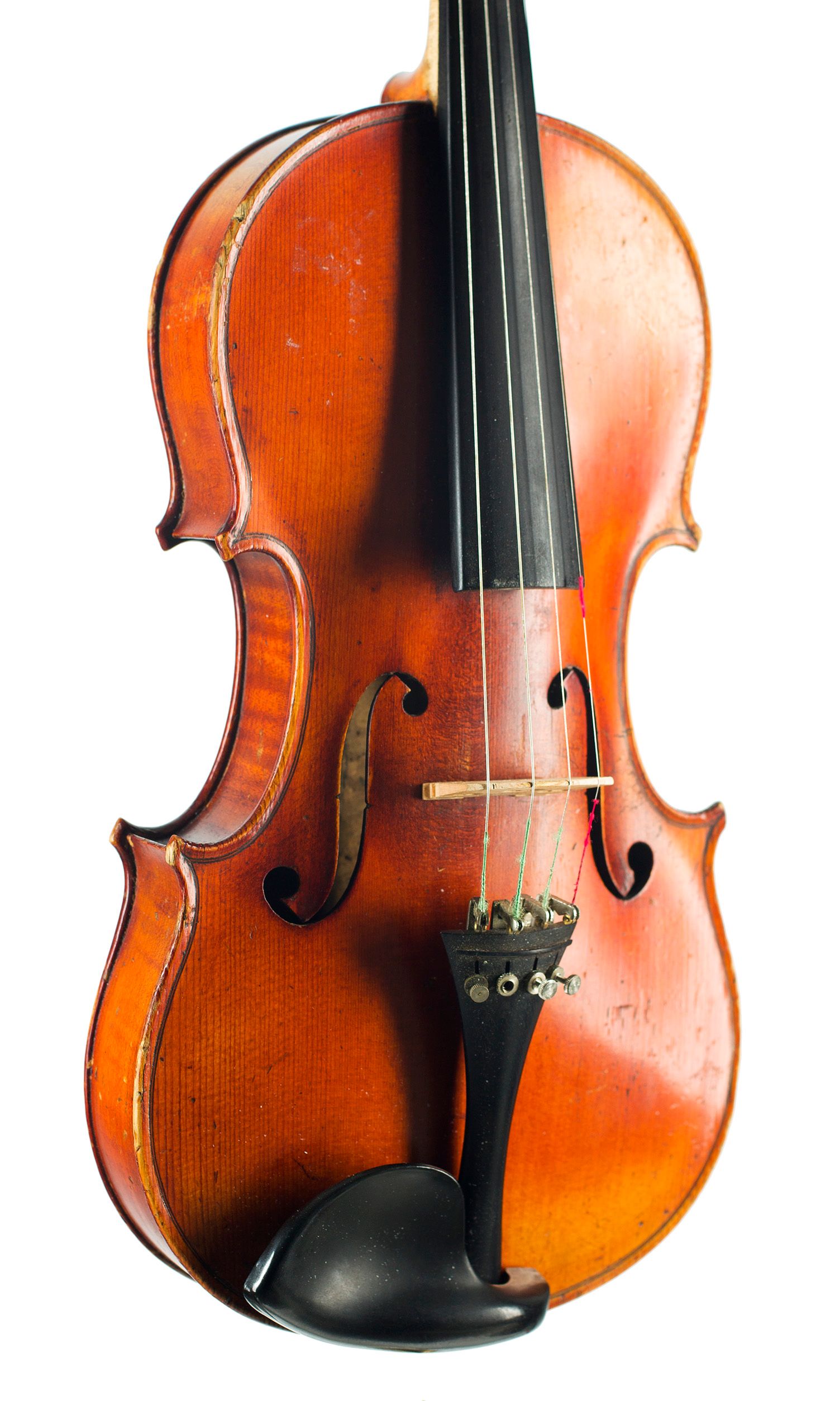 Violin, Workshop of Justin Derazey, Mirecourt, circa 1890 — angled view, 30°
