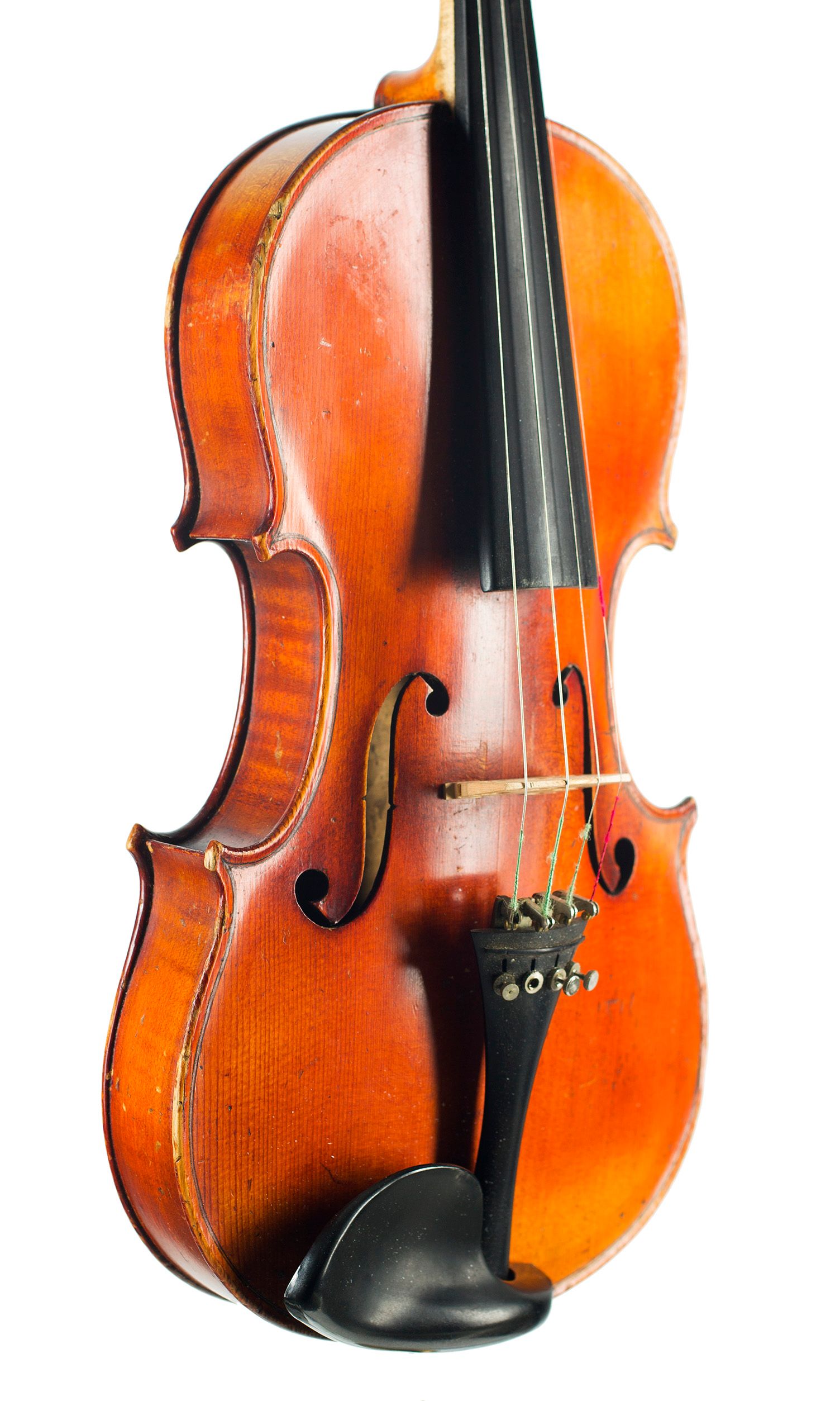 Violin, Workshop of Justin Derazey, Mirecourt, circa 1890 — angled view, 40°