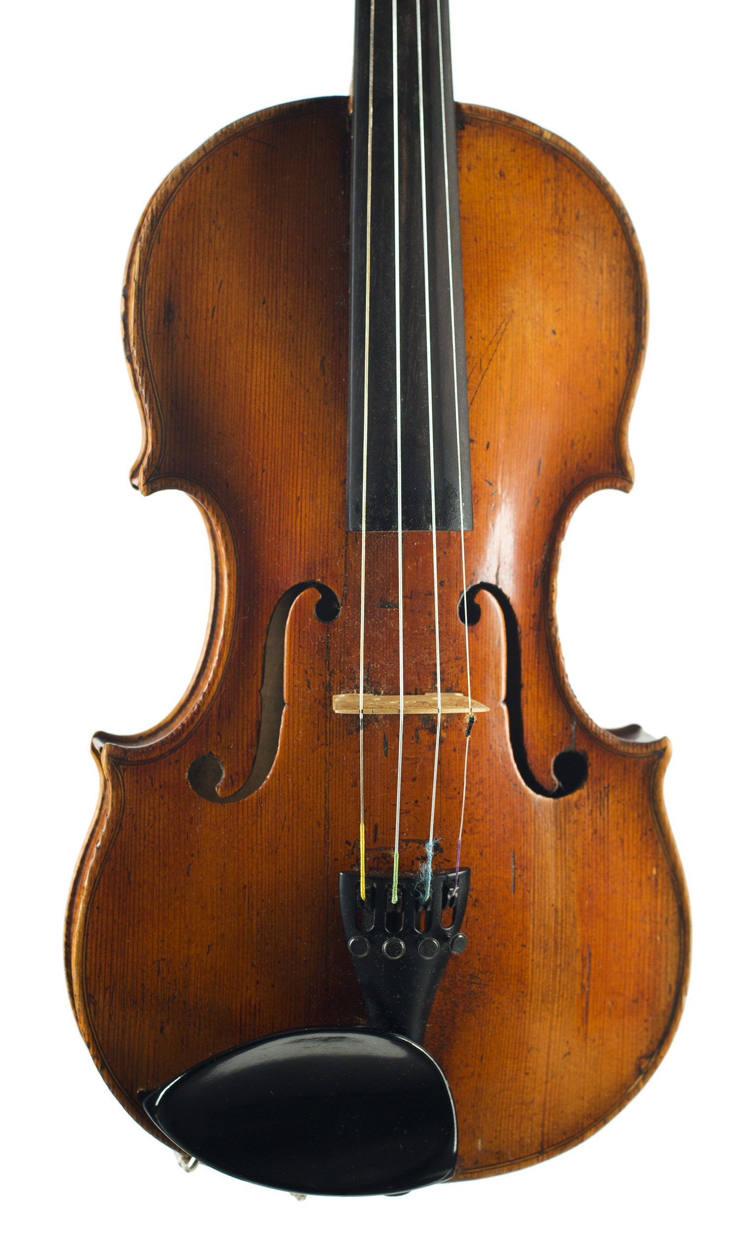 A violin by John Betts, London, circa 1810 — angled view, 10°
