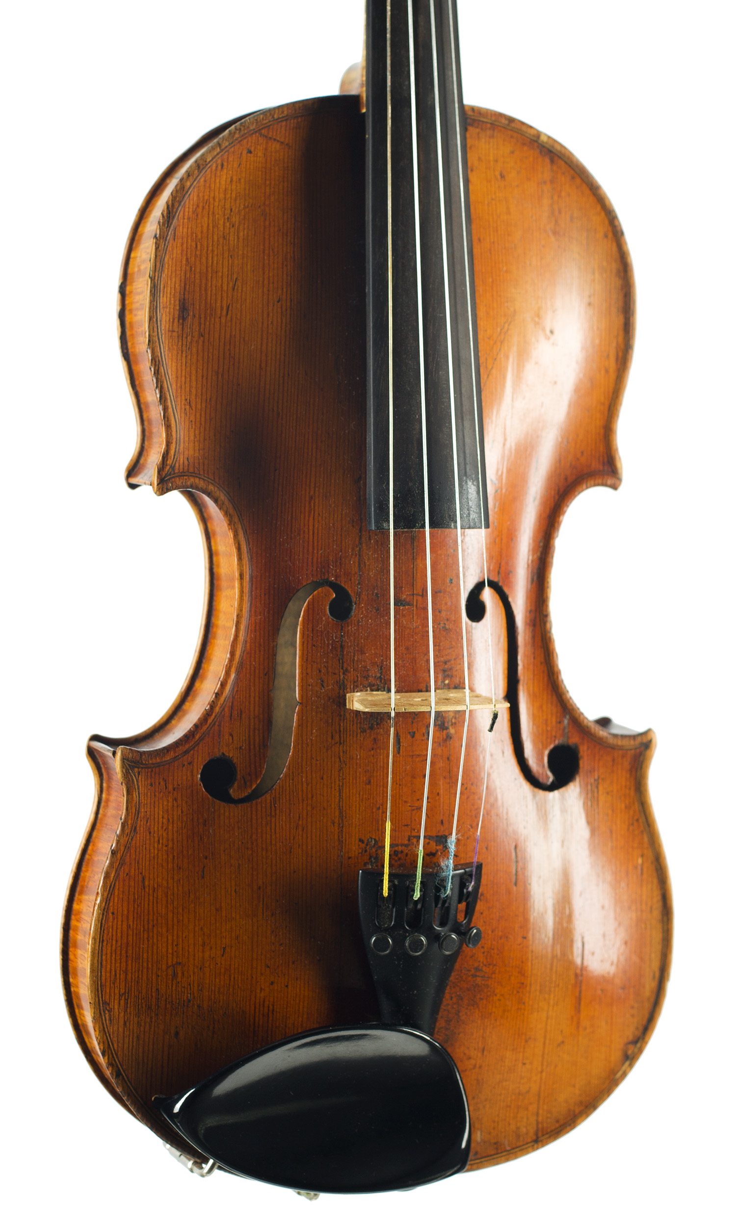 A violin by John Betts, London, circa 1810 — angled view, 20°