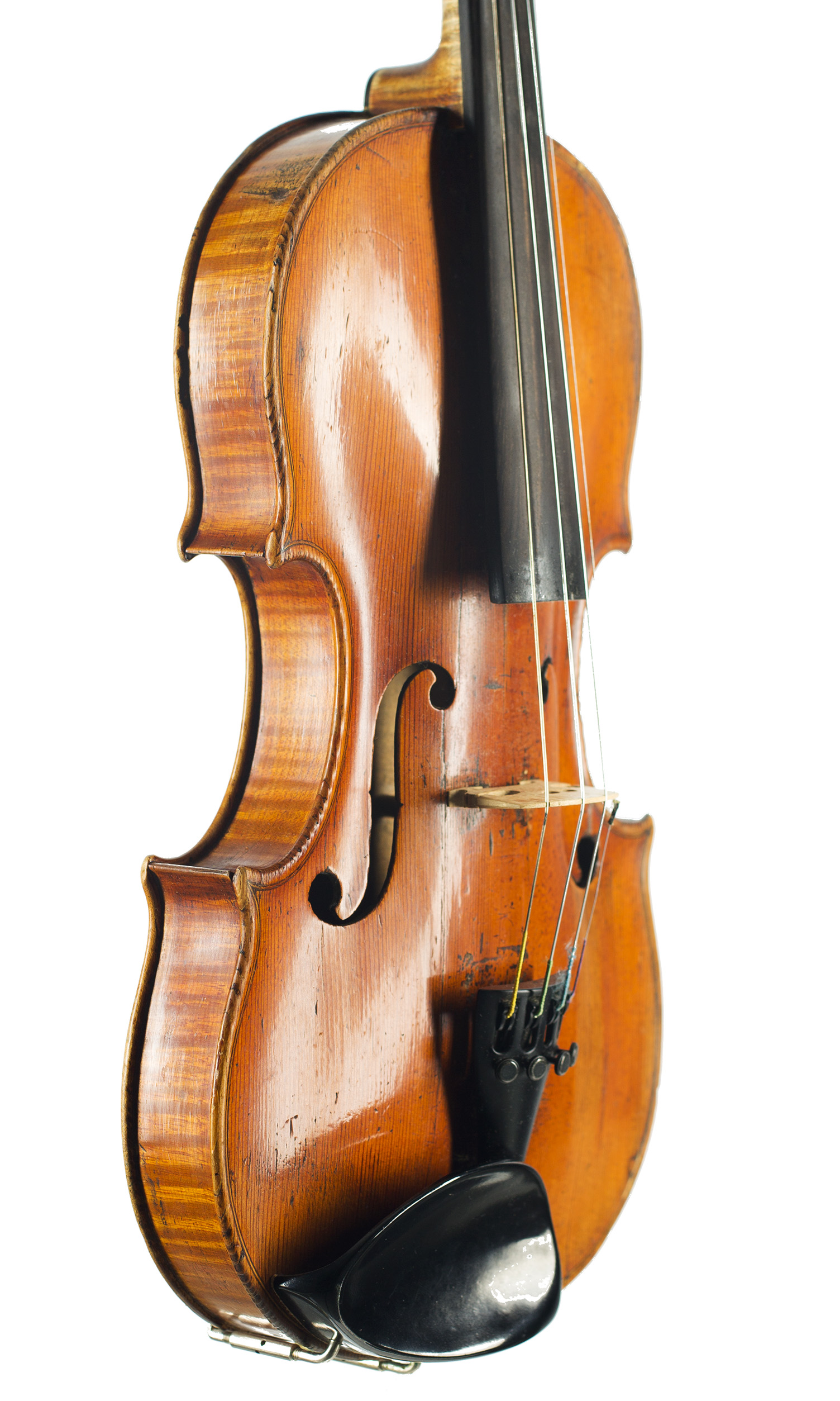 A violin by John Betts, London, circa 1810 — angled view, 50°