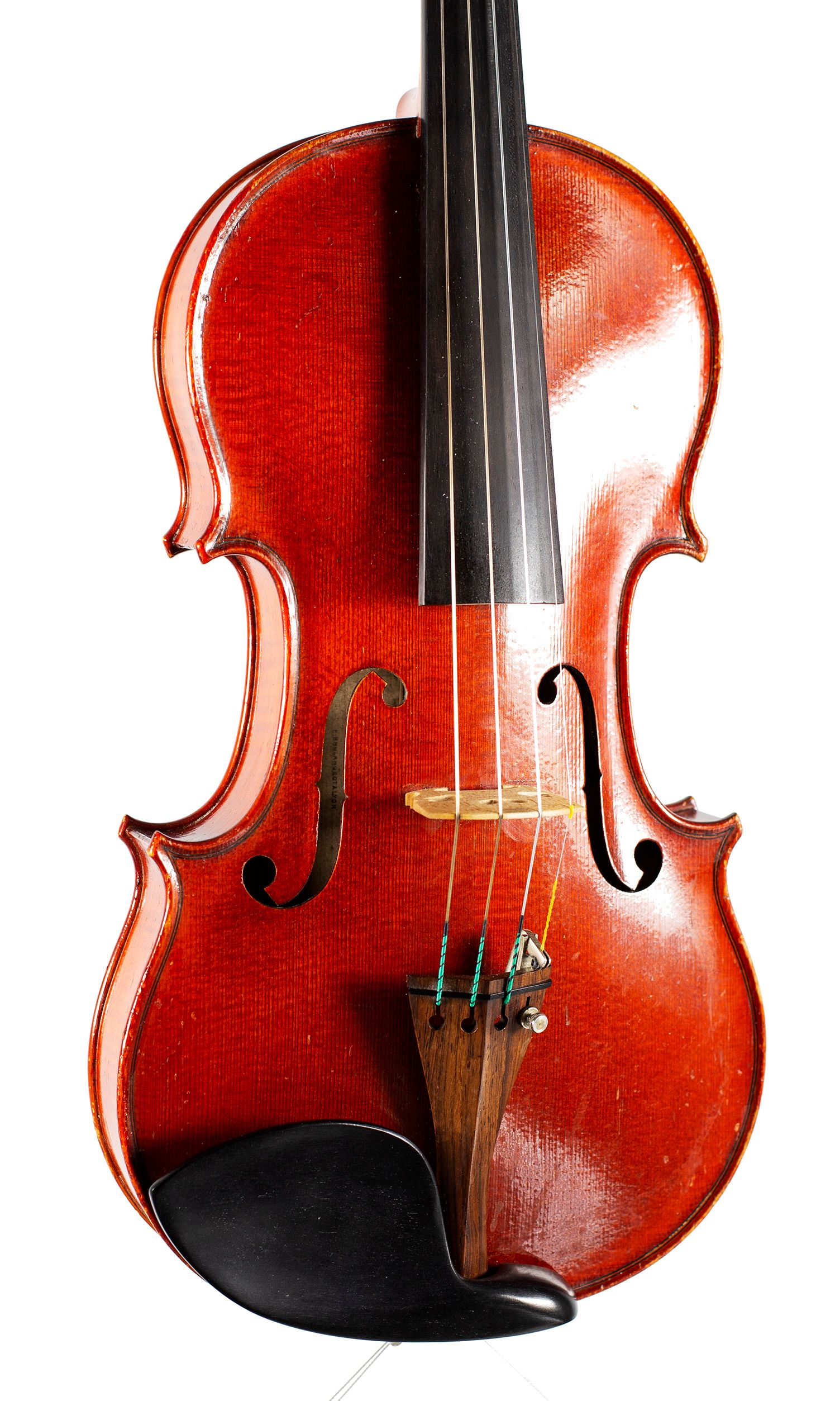 Violin, ascribed to the Workshop of Emile Boulangeot, Lyon — angled view, 20°