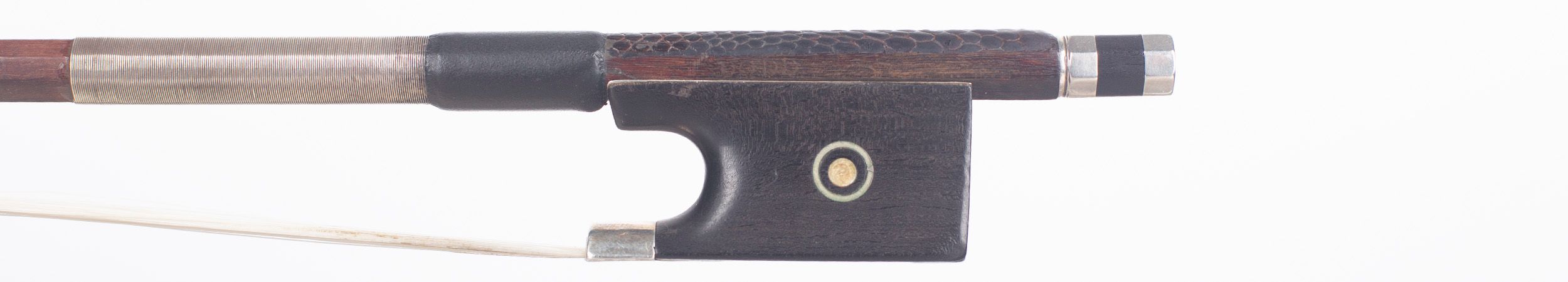 A silver-mounted cello bow by John Dodd, Kew — frog