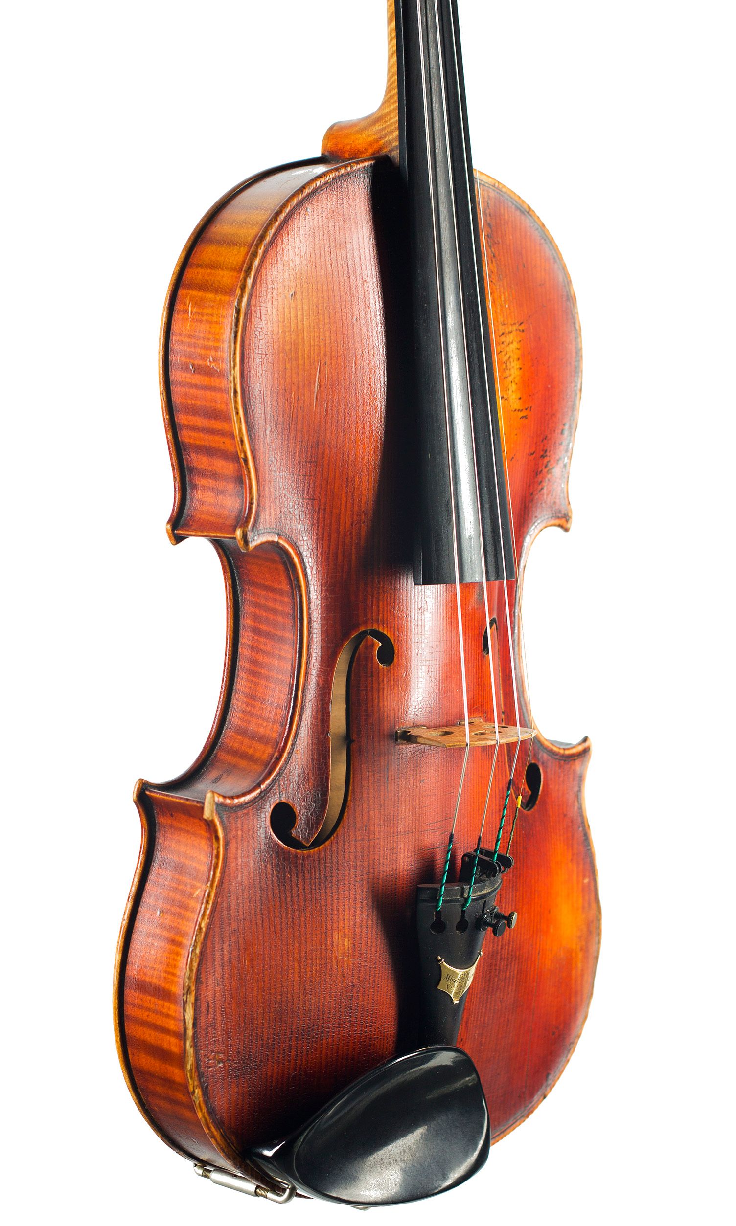 Violin, Workshop of Charles Enel, Paris, 1922 — angled view, 40°