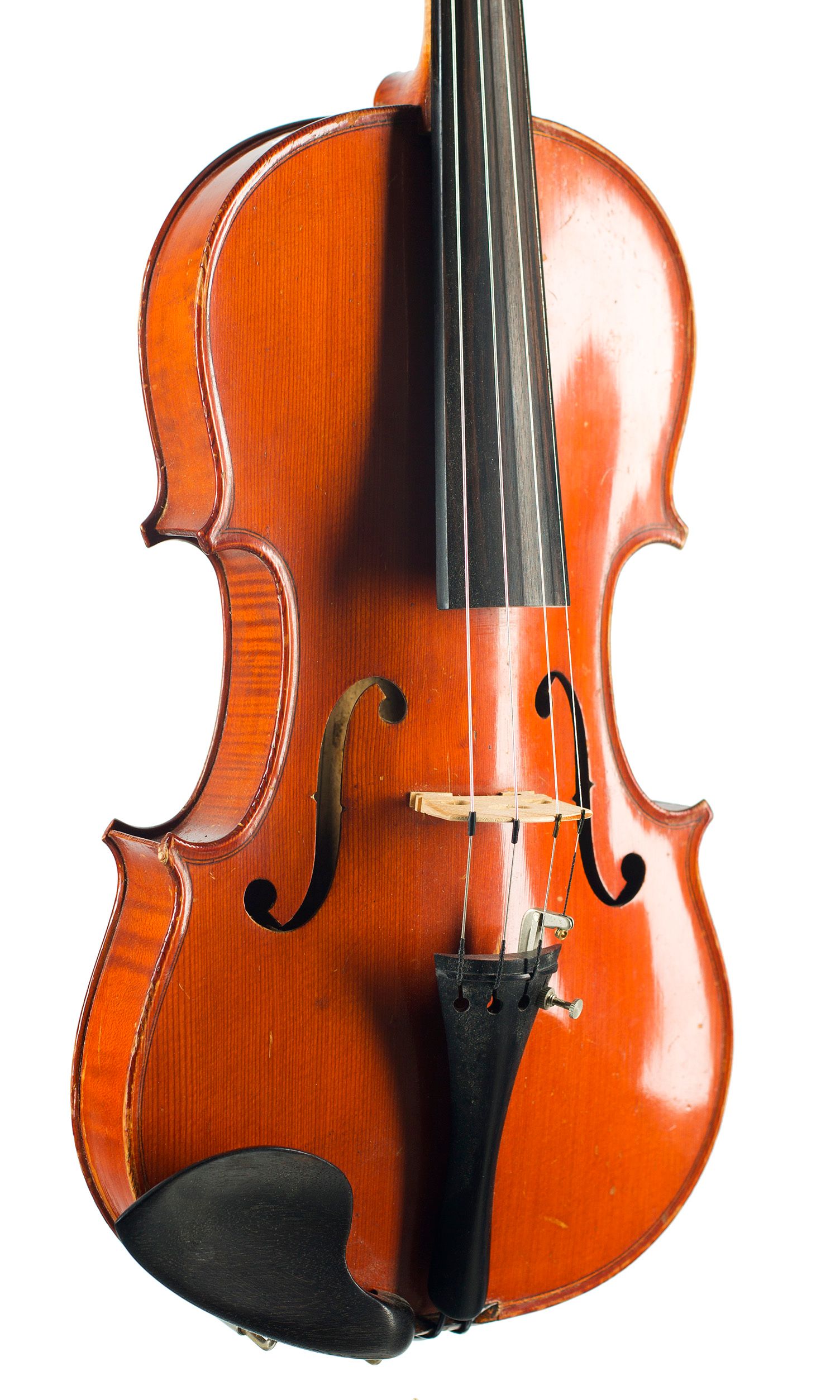 Violin, Workshop of Jerome Thibouville-Lamy, Mirecourt, circa 1900 — angled view, 30°