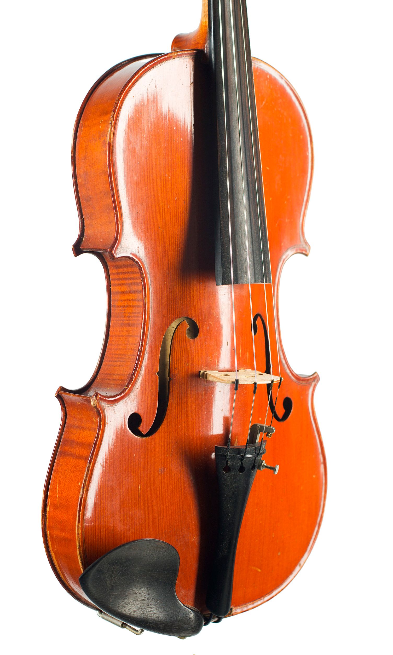 Violin, Workshop of Jerome Thibouville-Lamy, Mirecourt, circa 1900 — angled view, 40°