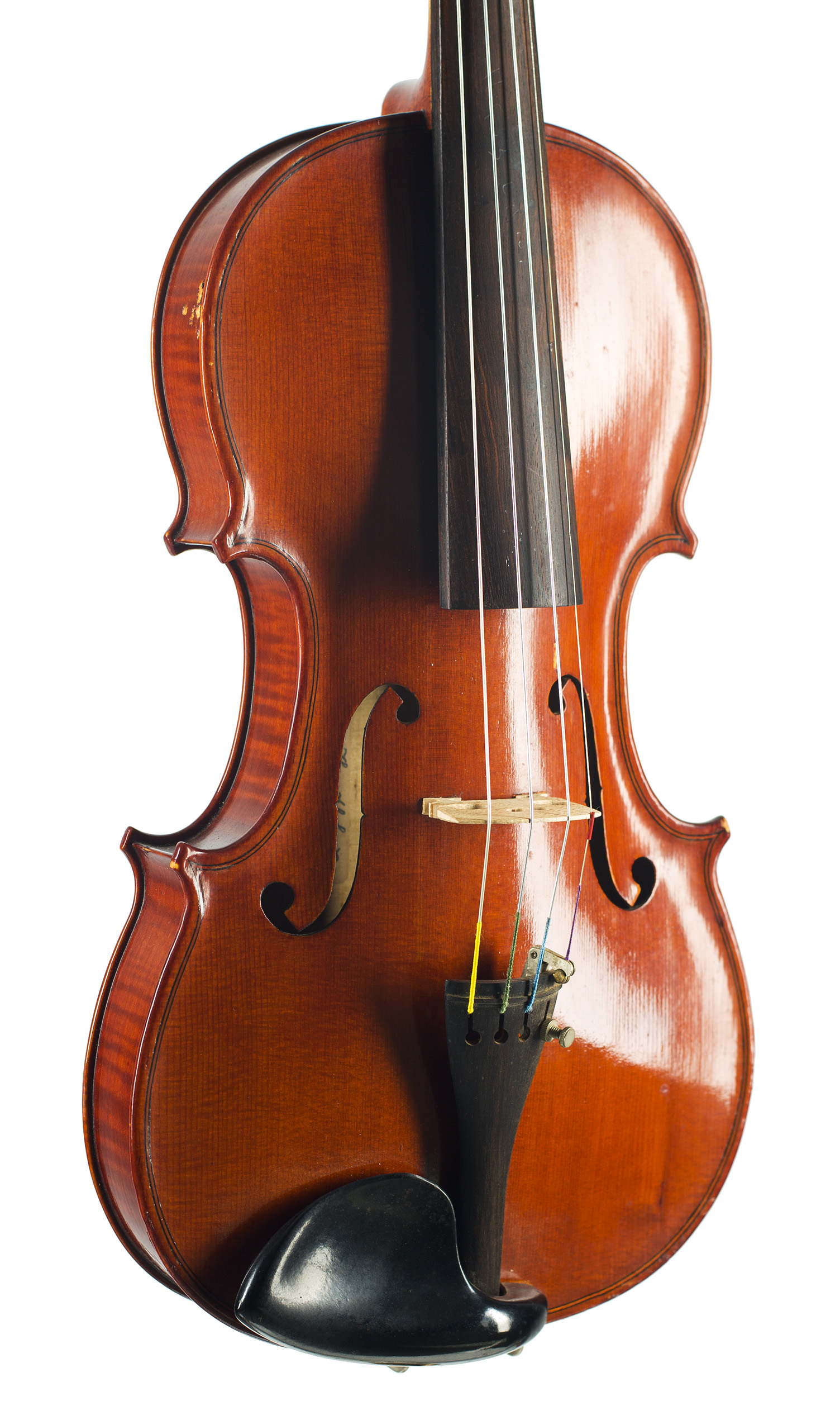 A violin, by Brian Philip Brealey, Nottingham, 1987 — angled view, 30°