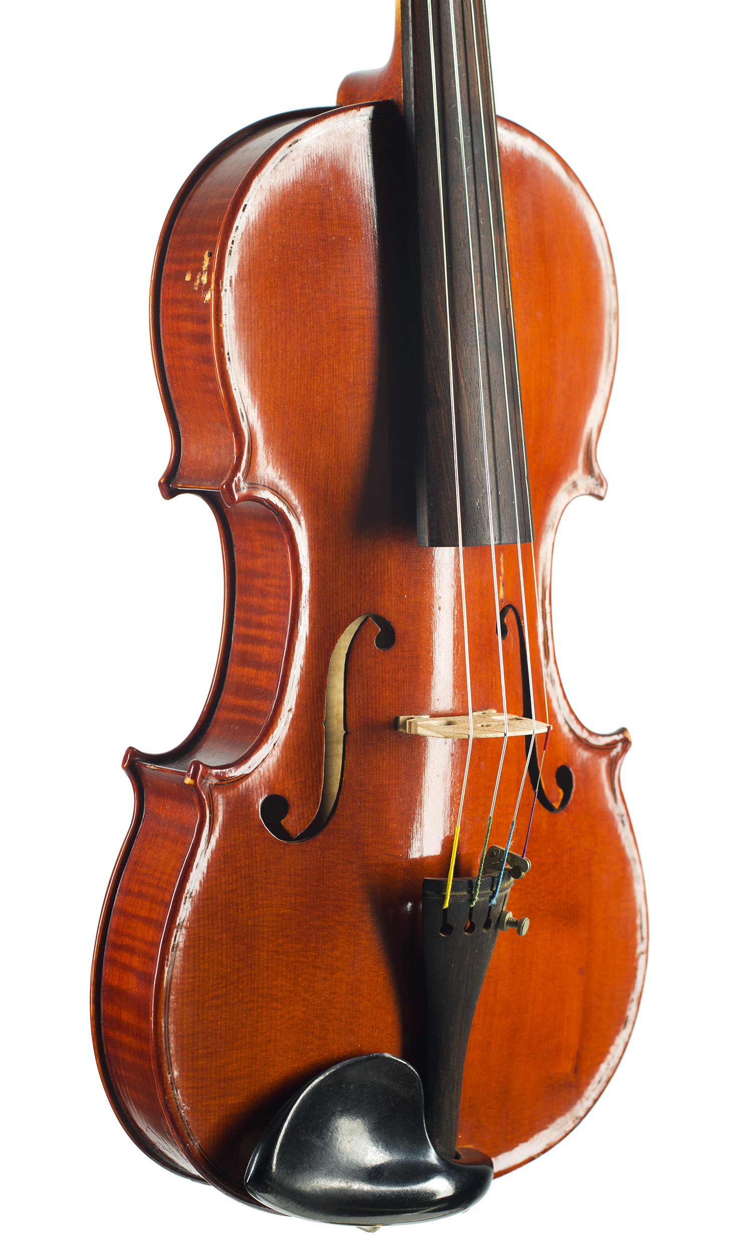 A violin, by Brian Philip Brealey, Nottingham, 1987 — angled view, 40°
