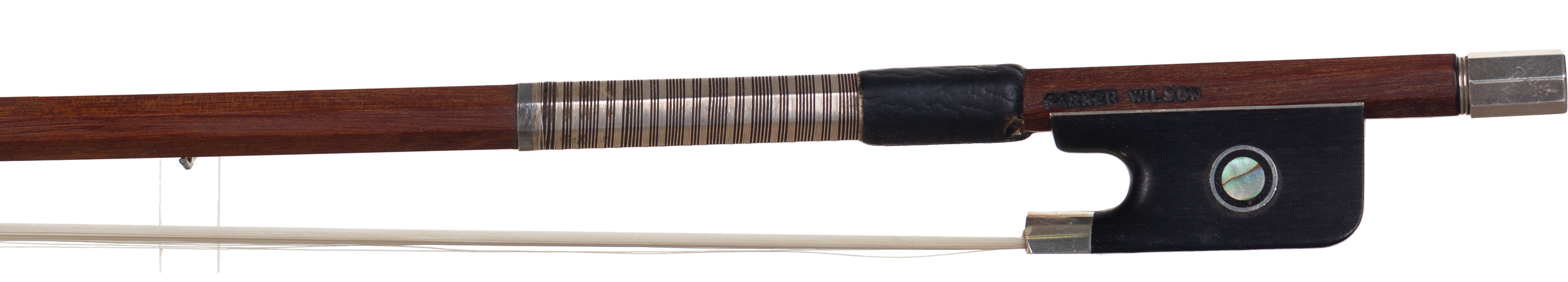 A silver-mounted violin bow by Garner Wilson — frog