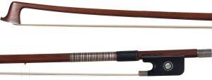 A silver-mounted violin bow by Garner Wilson — head and frog