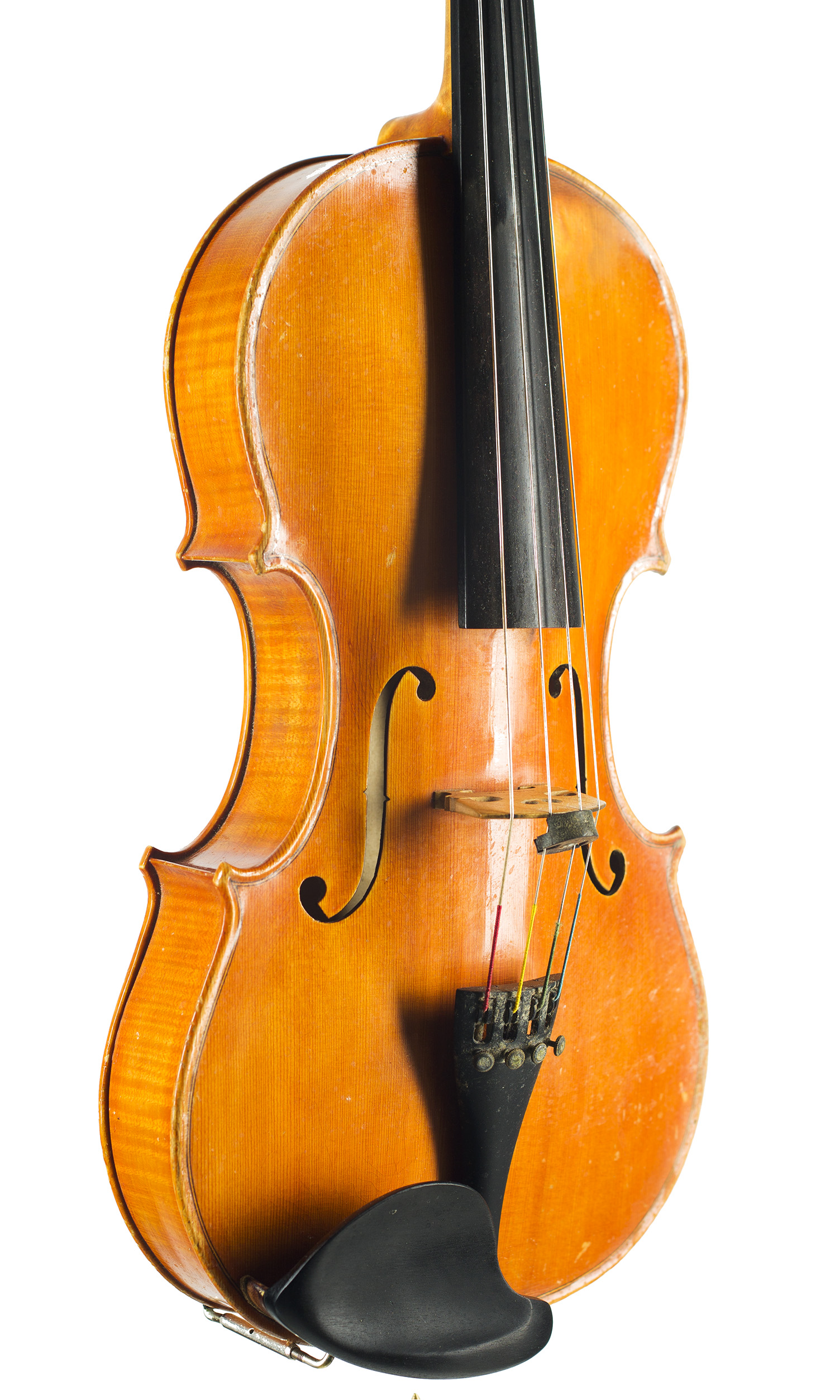A viola by Miranda Karol, Cardiff 1983 — angled view, 40°