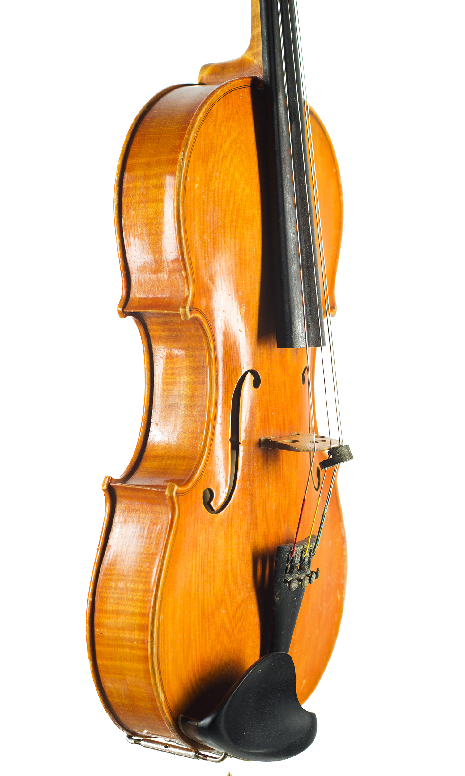 A viola by Miranda Karol, Cardiff 1983 — angled view, 60°
