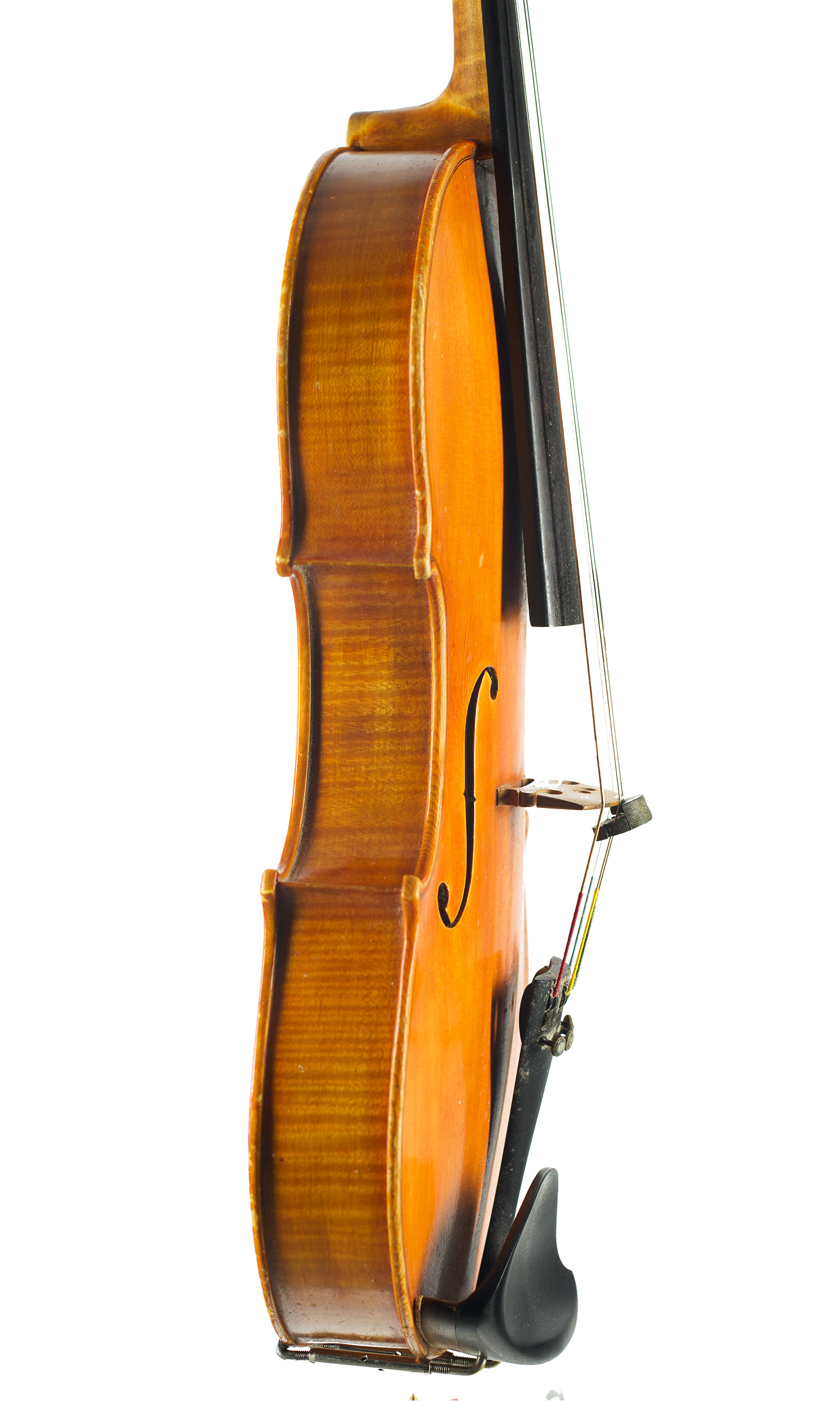 A viola by Miranda Karol, Cardiff 1983 — angled view, 80°