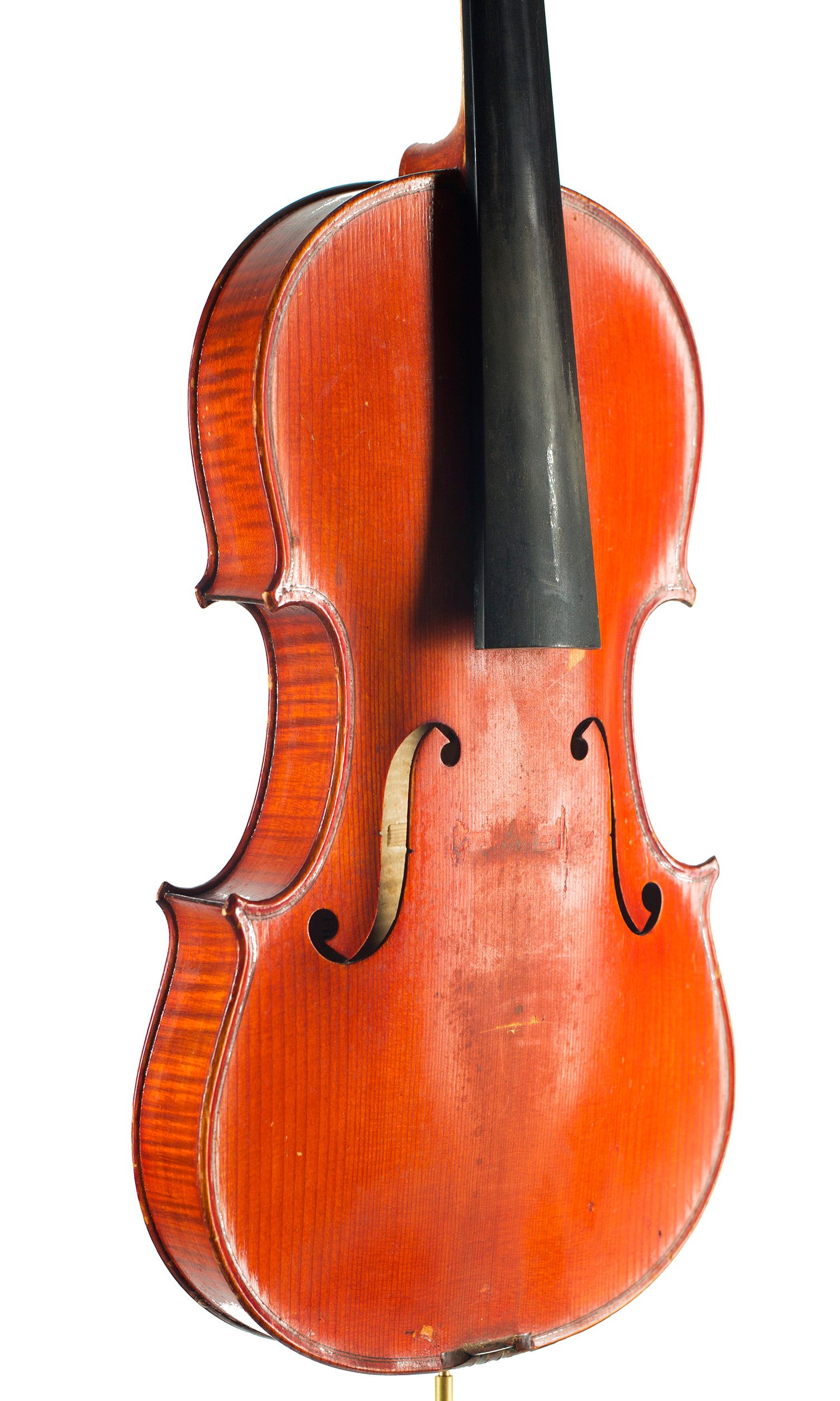 Violin by Ch. J. B. Collin-Mezin Fils, Mirecourt, 1926 — angled view, 40°
