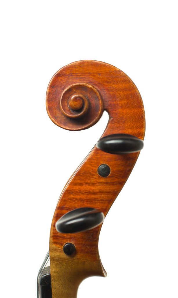 Violin, Workshop of Thomas Craig, Aberdeen — scroll
