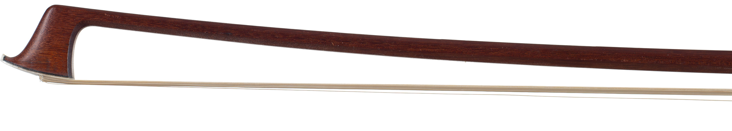 A silver-mounted violin bow by Albert Nürnberger — head