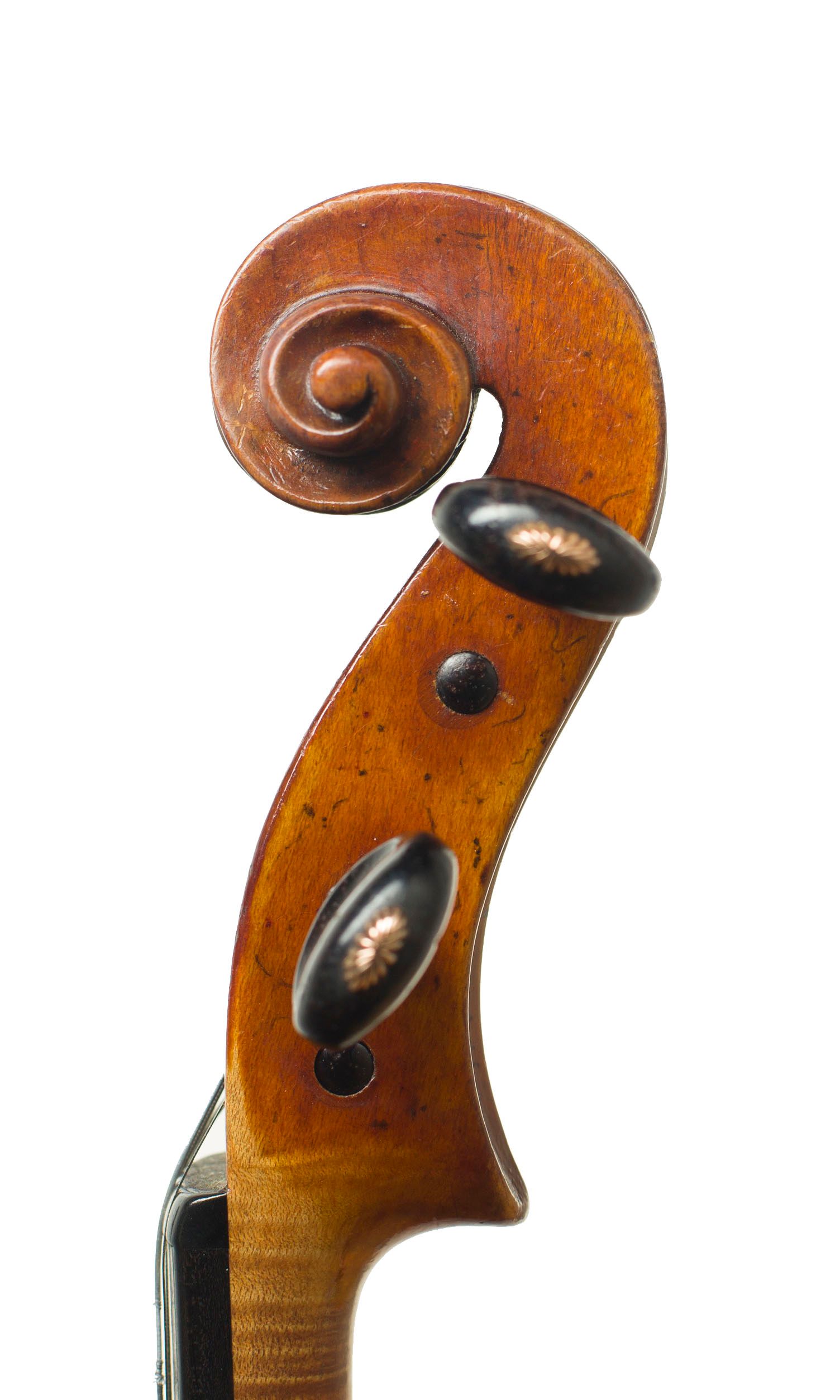 Violin by Ferdinando Gagliano, Naples, 1771 — scroll