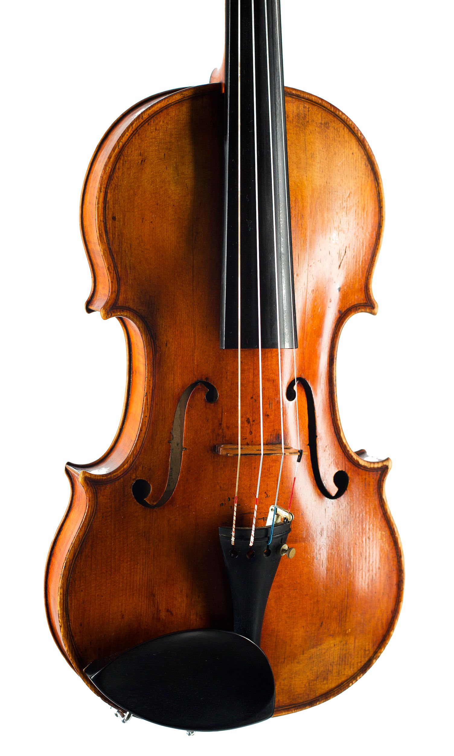 Violin by Ferdinando Gagliano, Naples, 1771 — angled view, 20°