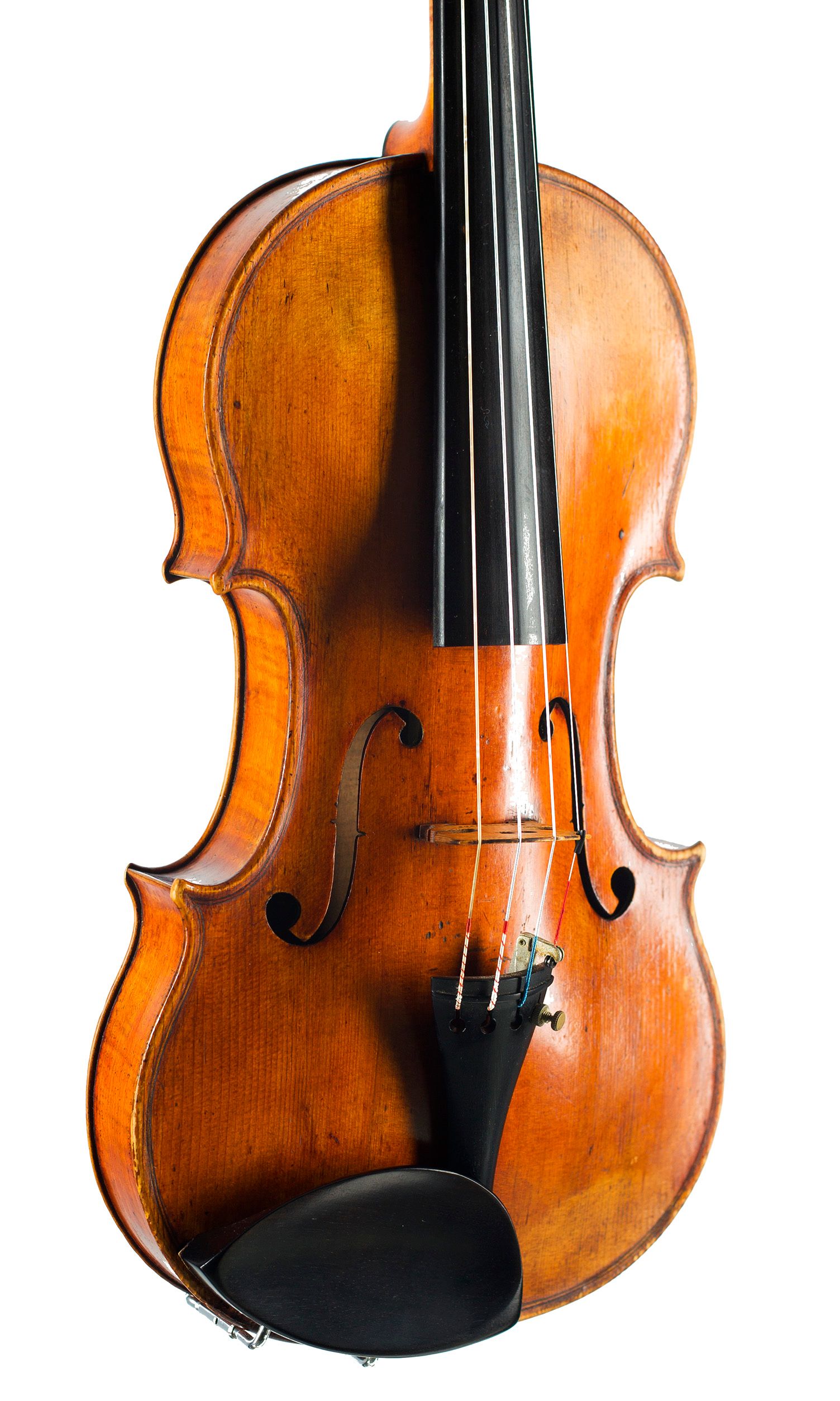 Violin by Ferdinando Gagliano, Naples, 1771 — angled view, 30°