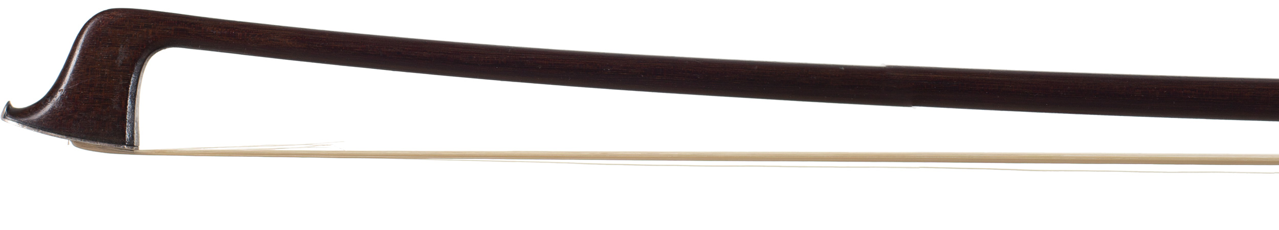A silver-mounted violin bow by James Tubbs, London, circa 1890 — head