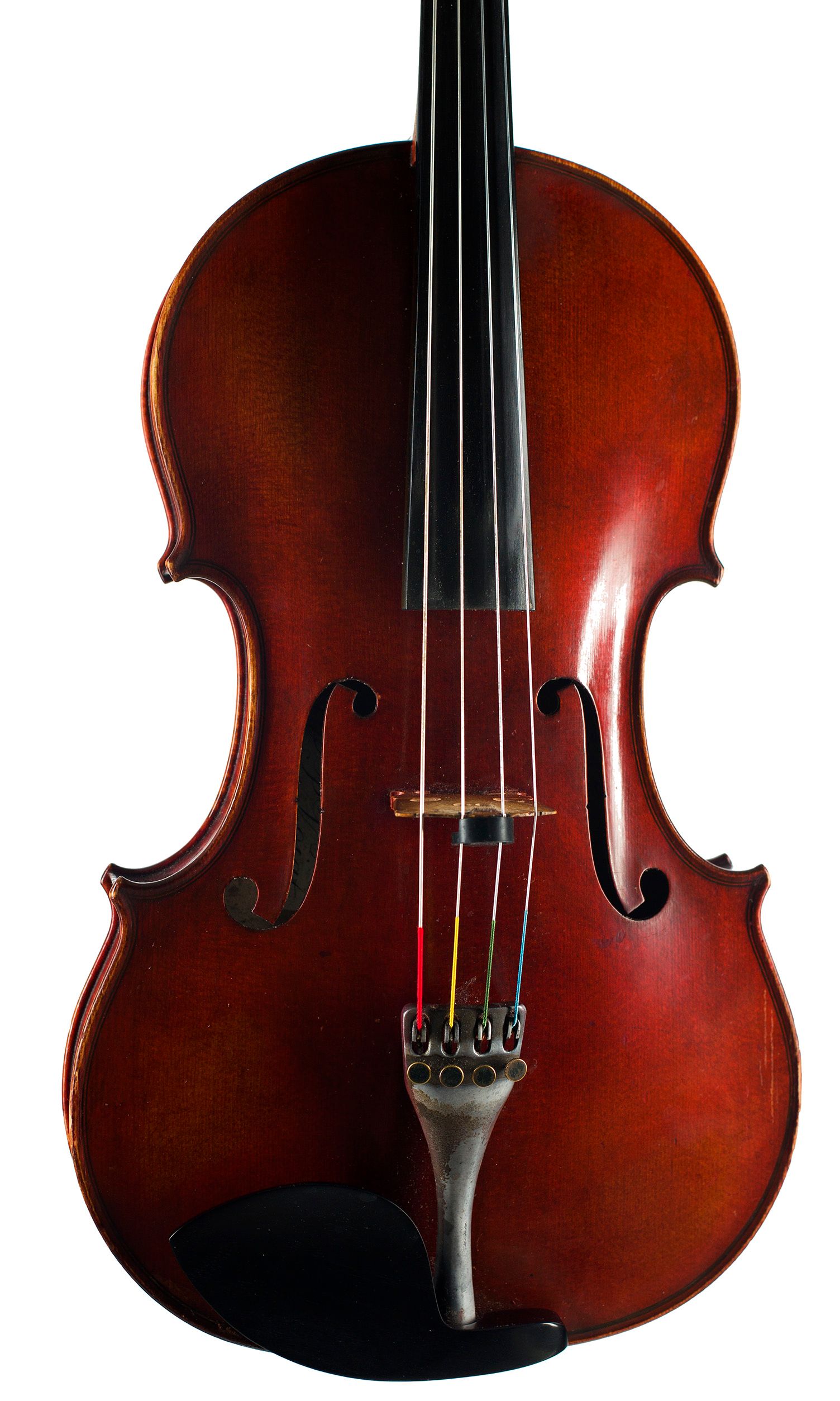 Viola, Workshop of E. Voigt, England, 1953 — angled view, 10°