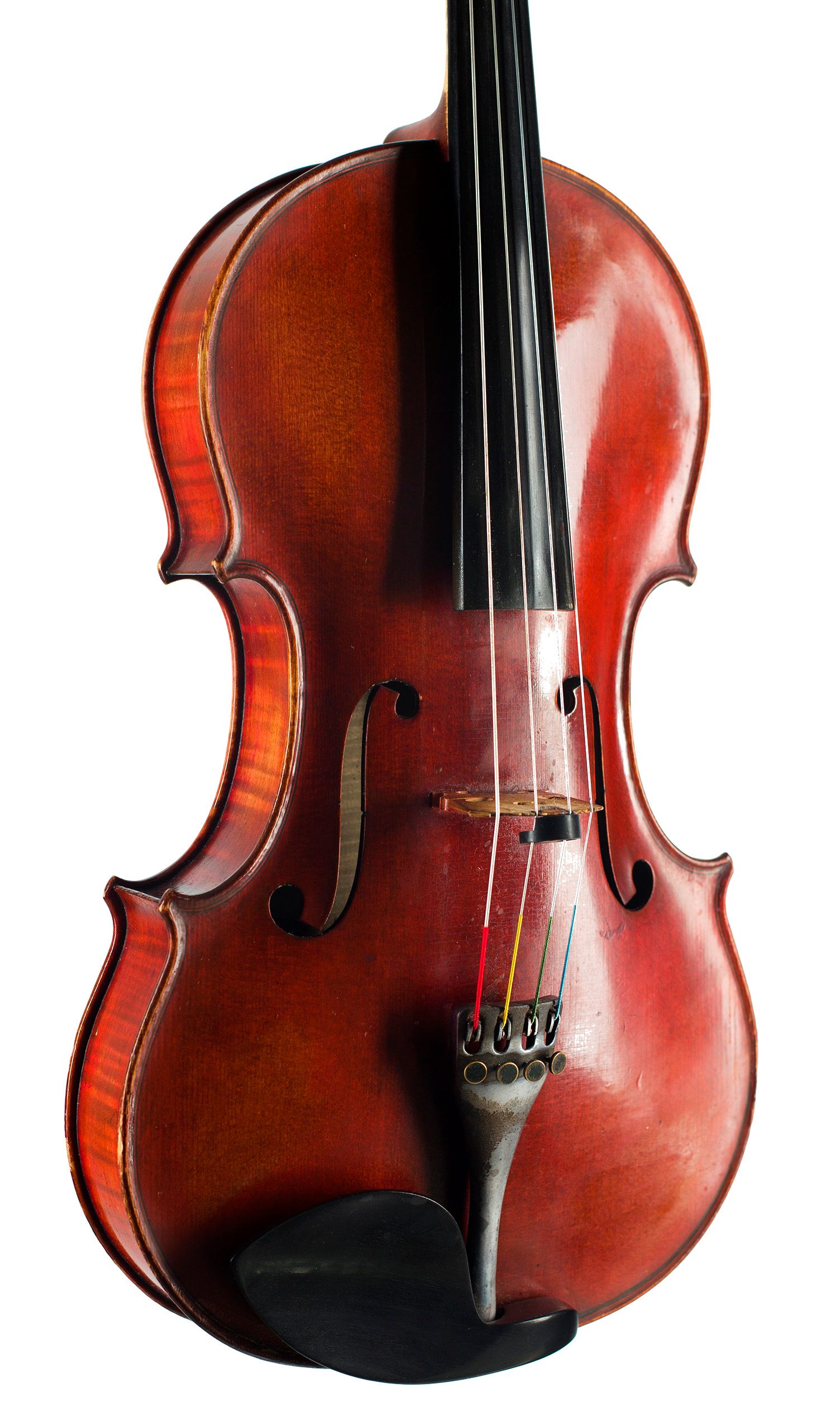 Viola, Workshop of E. Voigt, England, 1953 — angled view, 30°