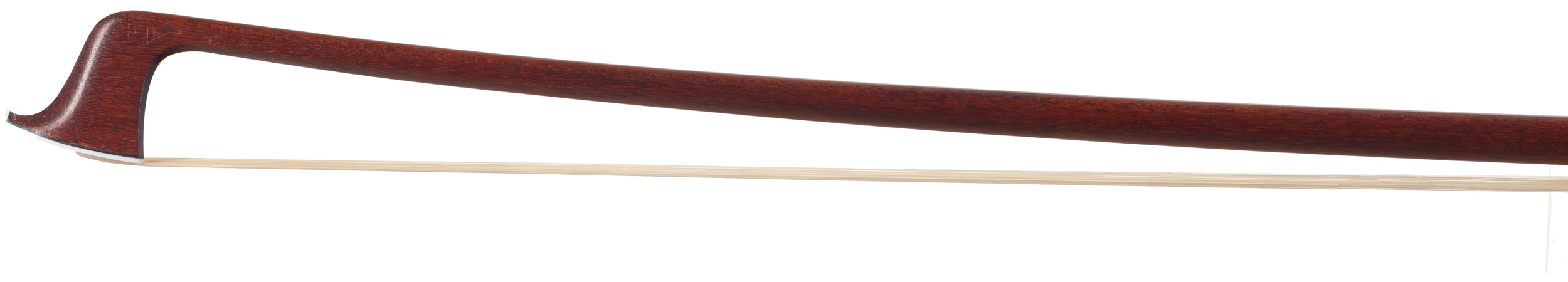 An ivory-mounted violin bow by Georges Emile Barjonet, Mirecourt, circa 1960 — head