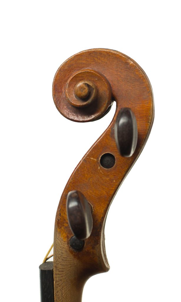 Violin by Nicolas Augustin Chappuy, Paris, 1765 — scroll
