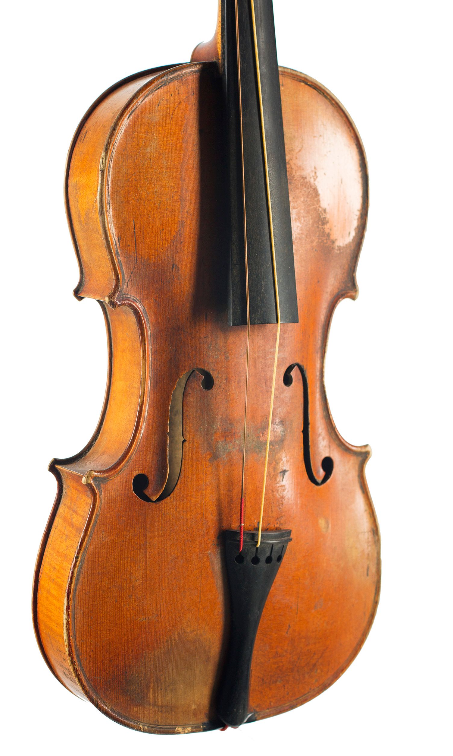 Violin by Nicolas Augustin Chappuy, Paris, 1765 — angled view, 30°