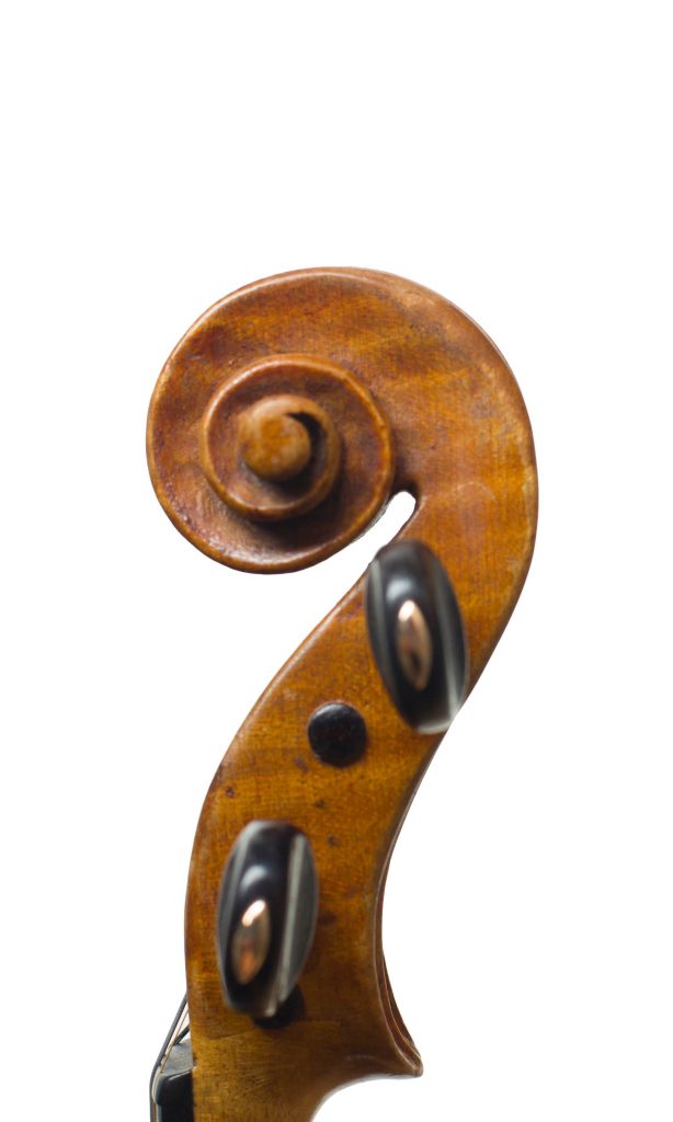 Violin by Carlo Antonio Testore, Milan, circa 1725 — scroll